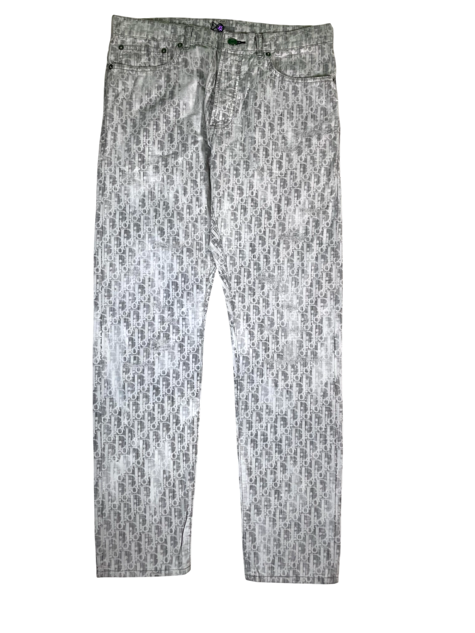 Dior Oblique Monogram Grey & White Jeans