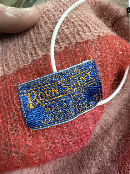 Saint Michael Born n Raised Clown Knit Sweater Pink Medium NWT