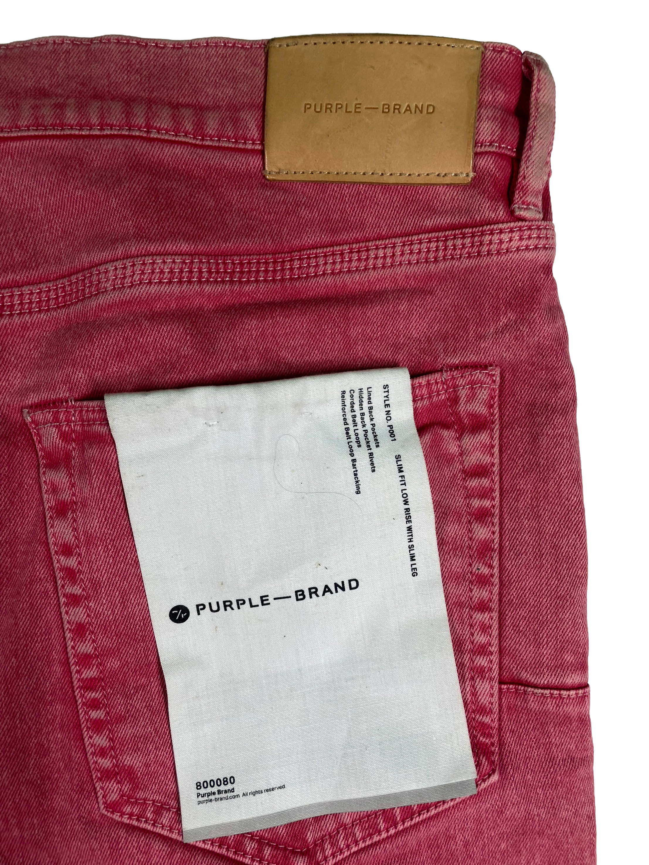 Purple Brand  Plain Red Wash Jeans