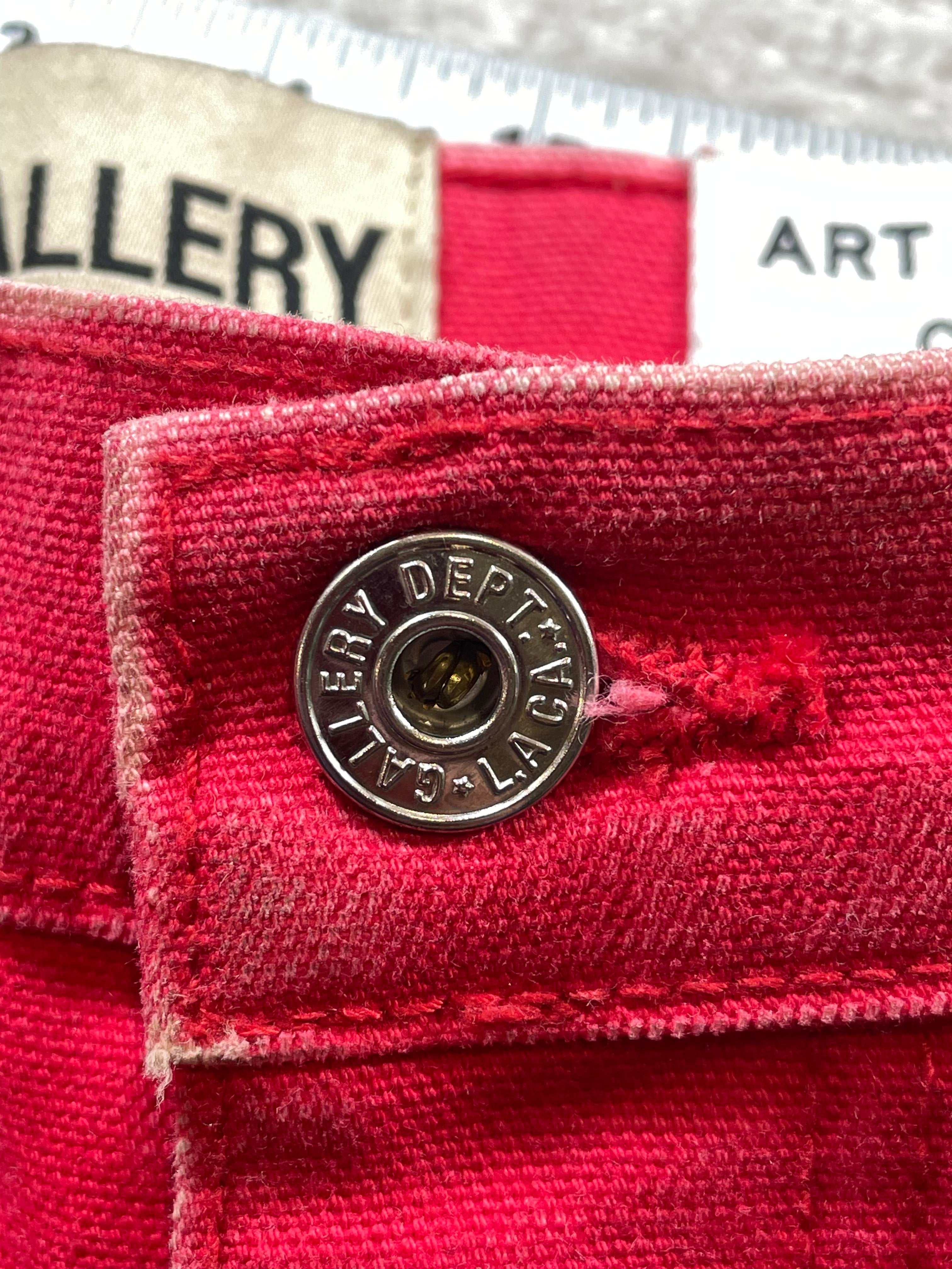 Gallery Dept Carpenter Paint Splatter Red Jean Shorts