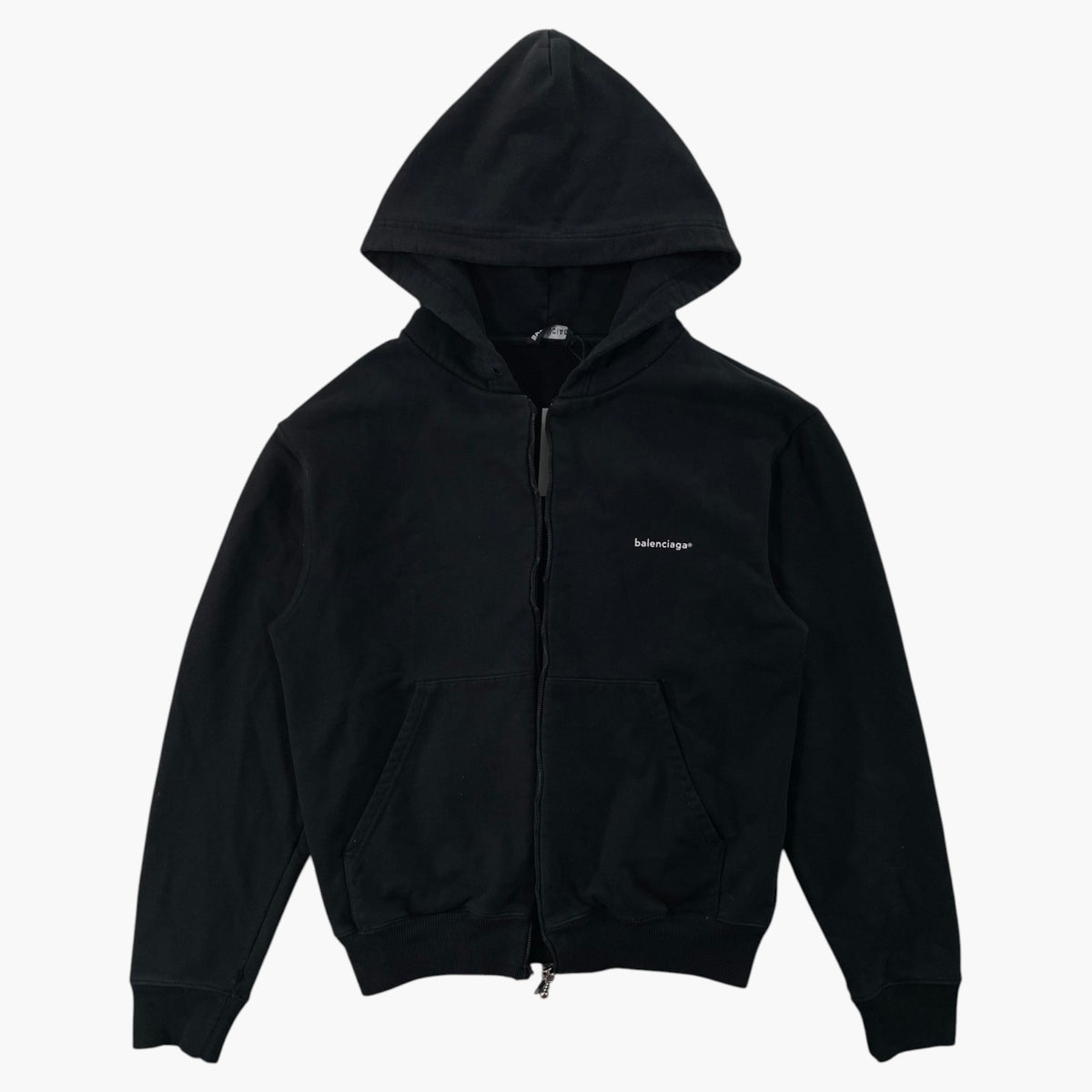 Balenciaga Trademark Logo Black Zip Up