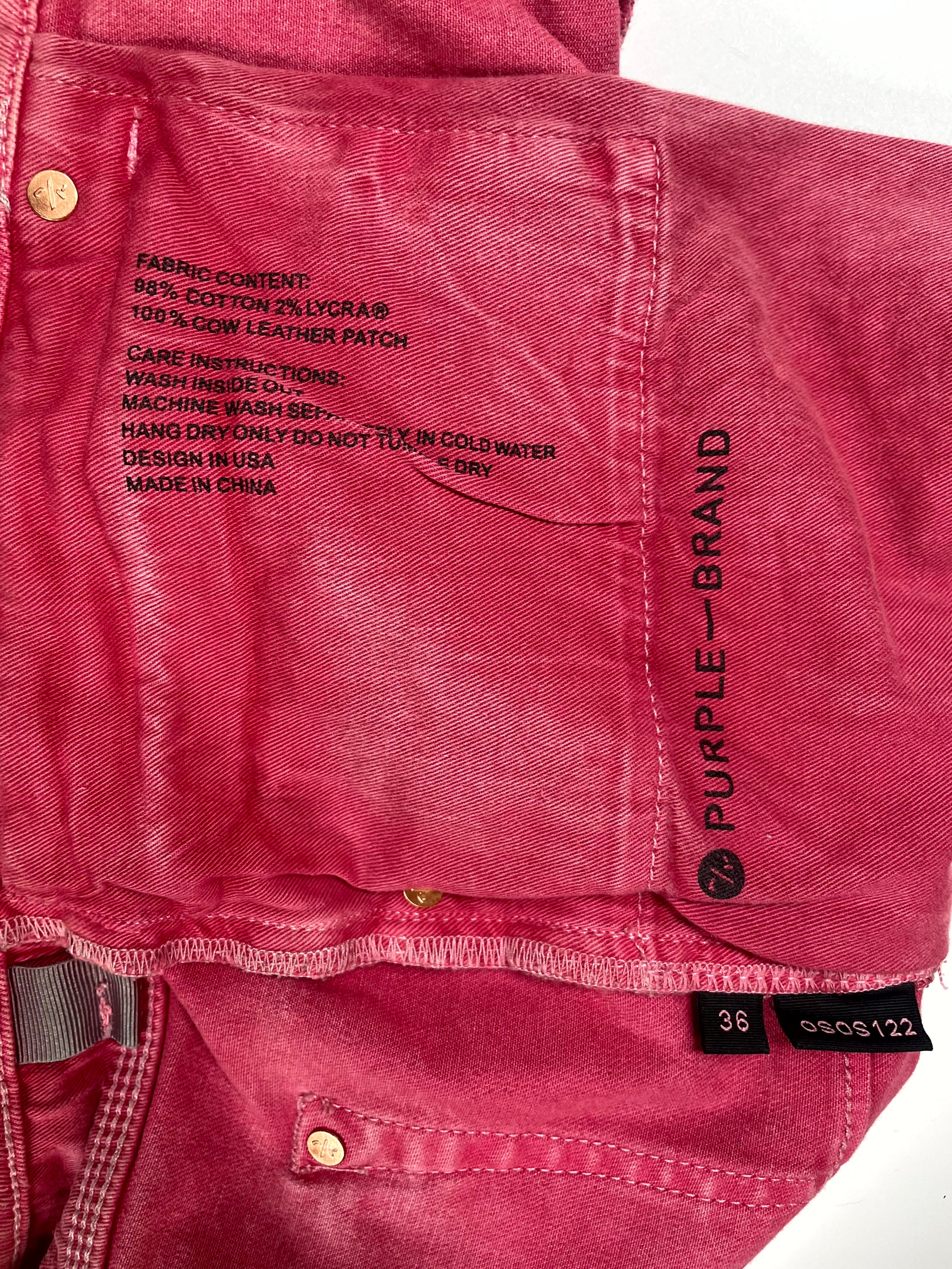 Purple Brand  Plain Red Wash Jeans
