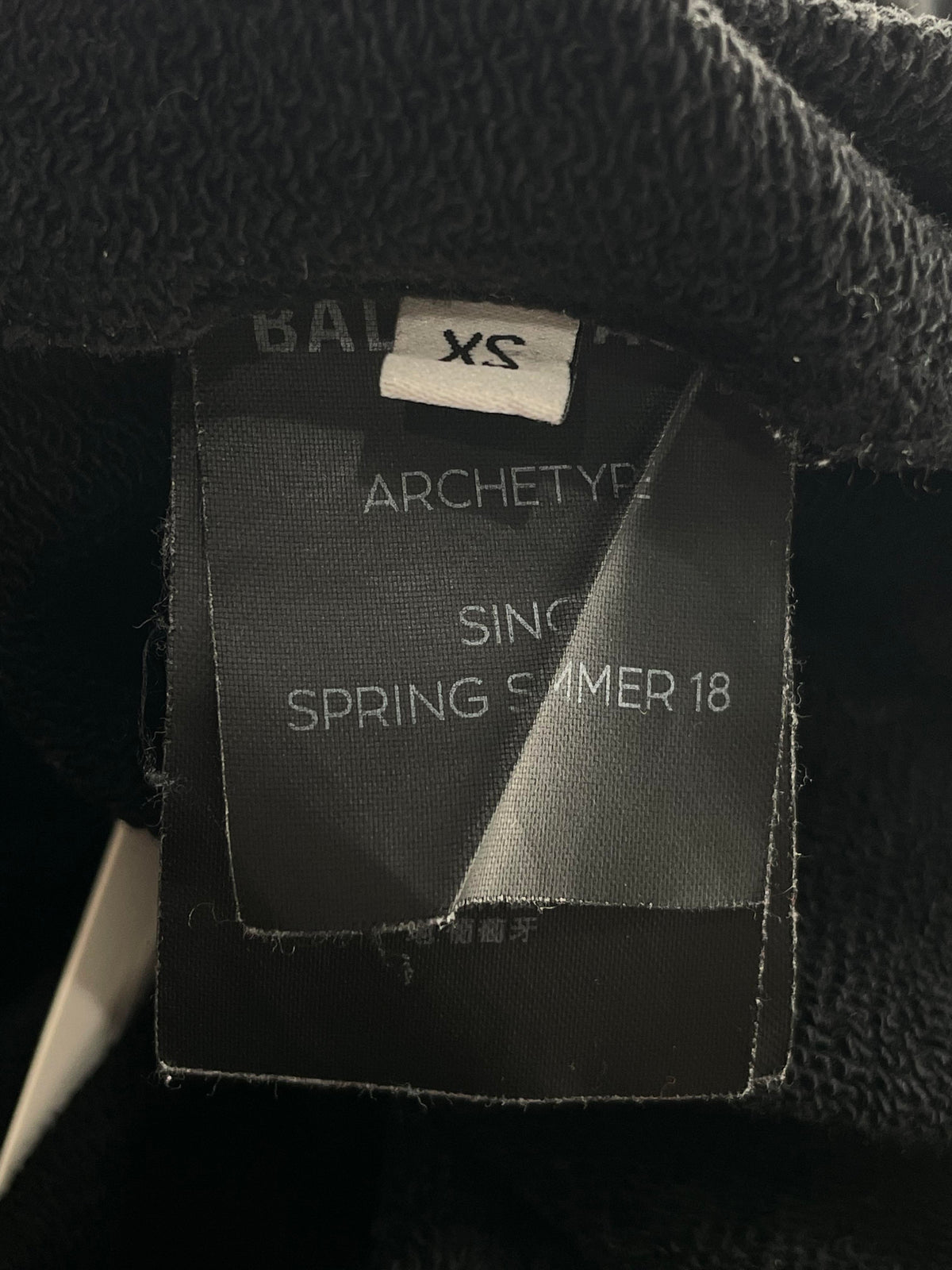 Balenciaga Trademark Logo Black Zip Up