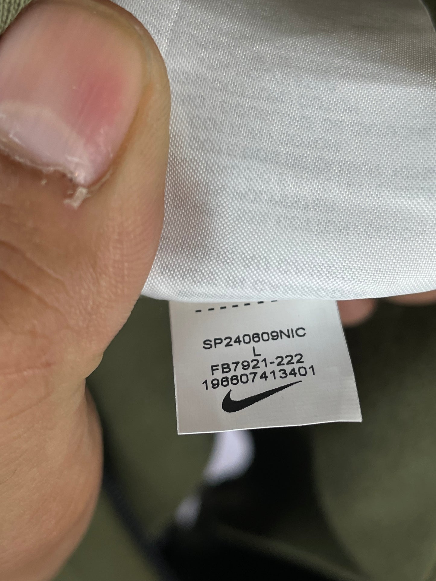 Nike Tech Zip Up Olive Hoodie