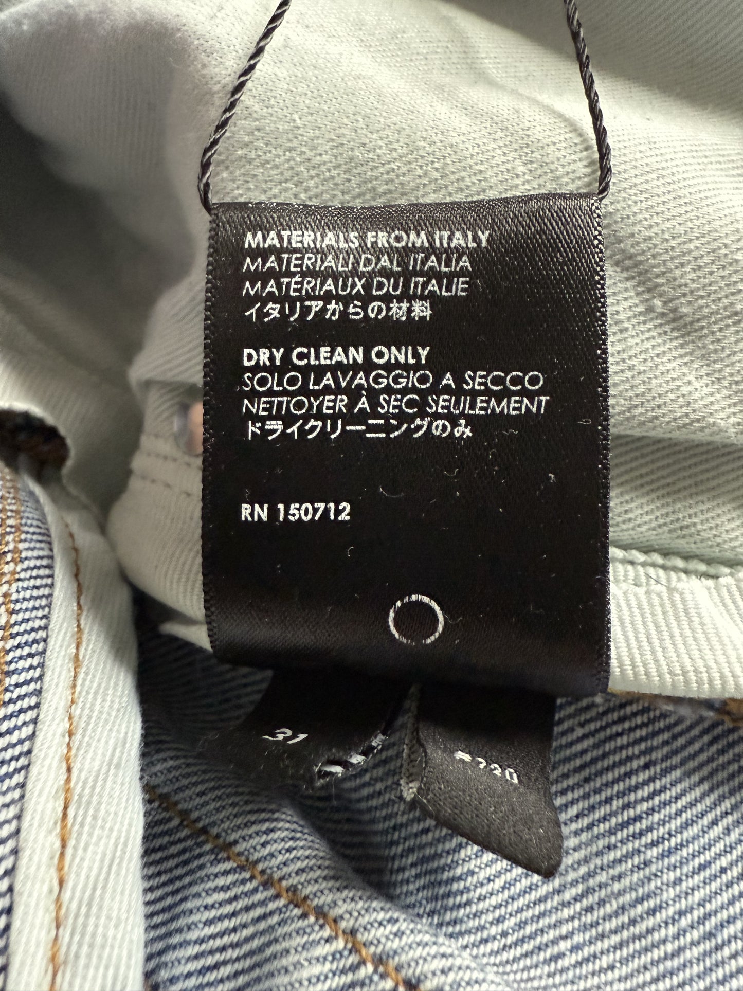 Amiri MX2 Light Wash White Paisley Patch Used 31