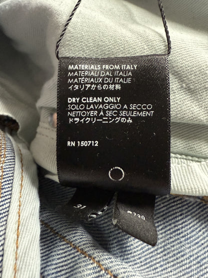 Amiri MX2 Light Wash White Paisley Patch Used 31