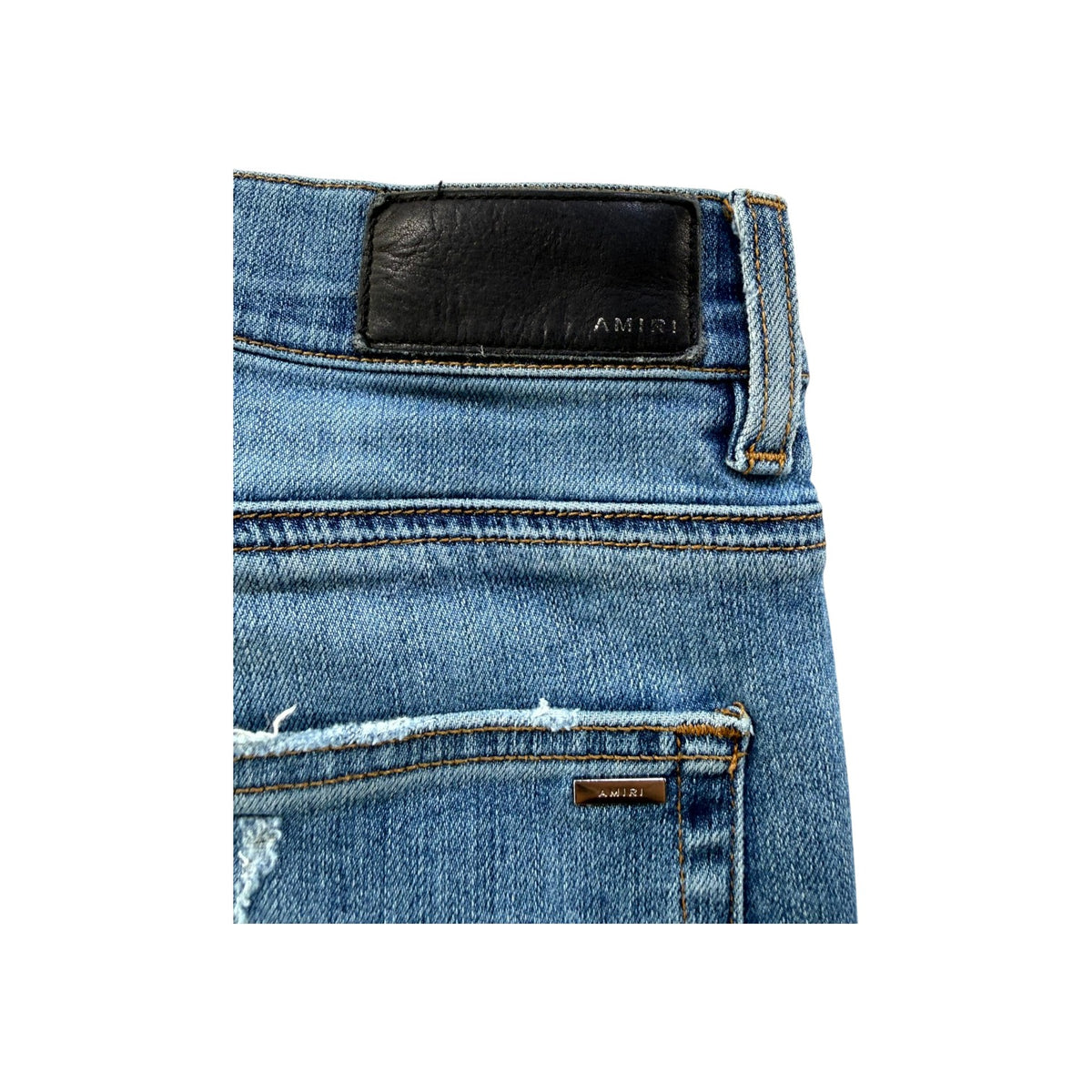 Amiri Flower Patch Light Wash Jeans