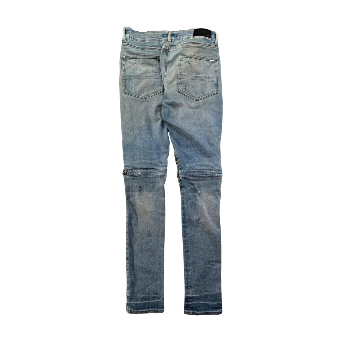 Amiri "MX2" Patch Light Wash, Yellow & Brown Jeans