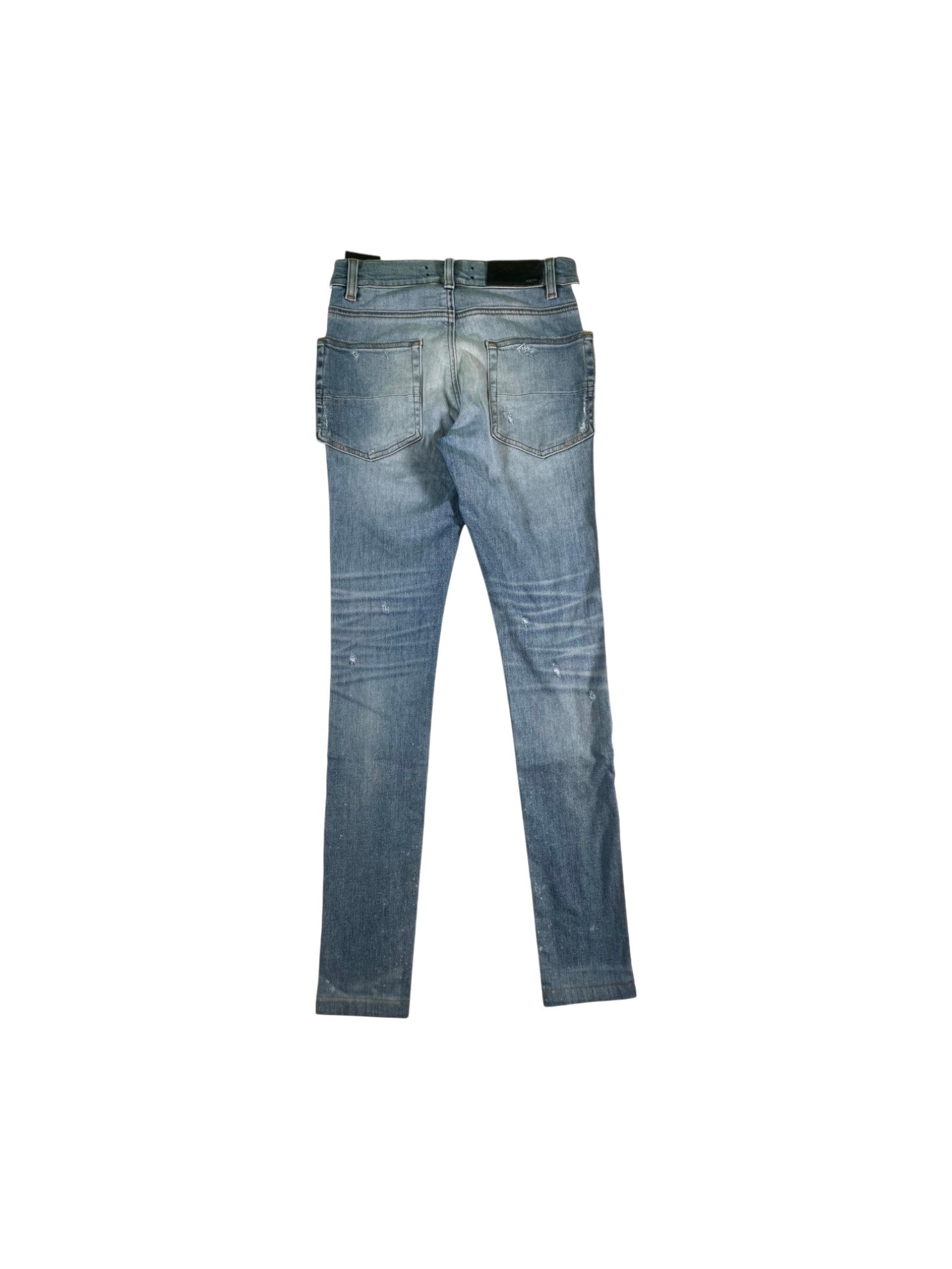 Amiri Stripe Light Wash & White Jeans