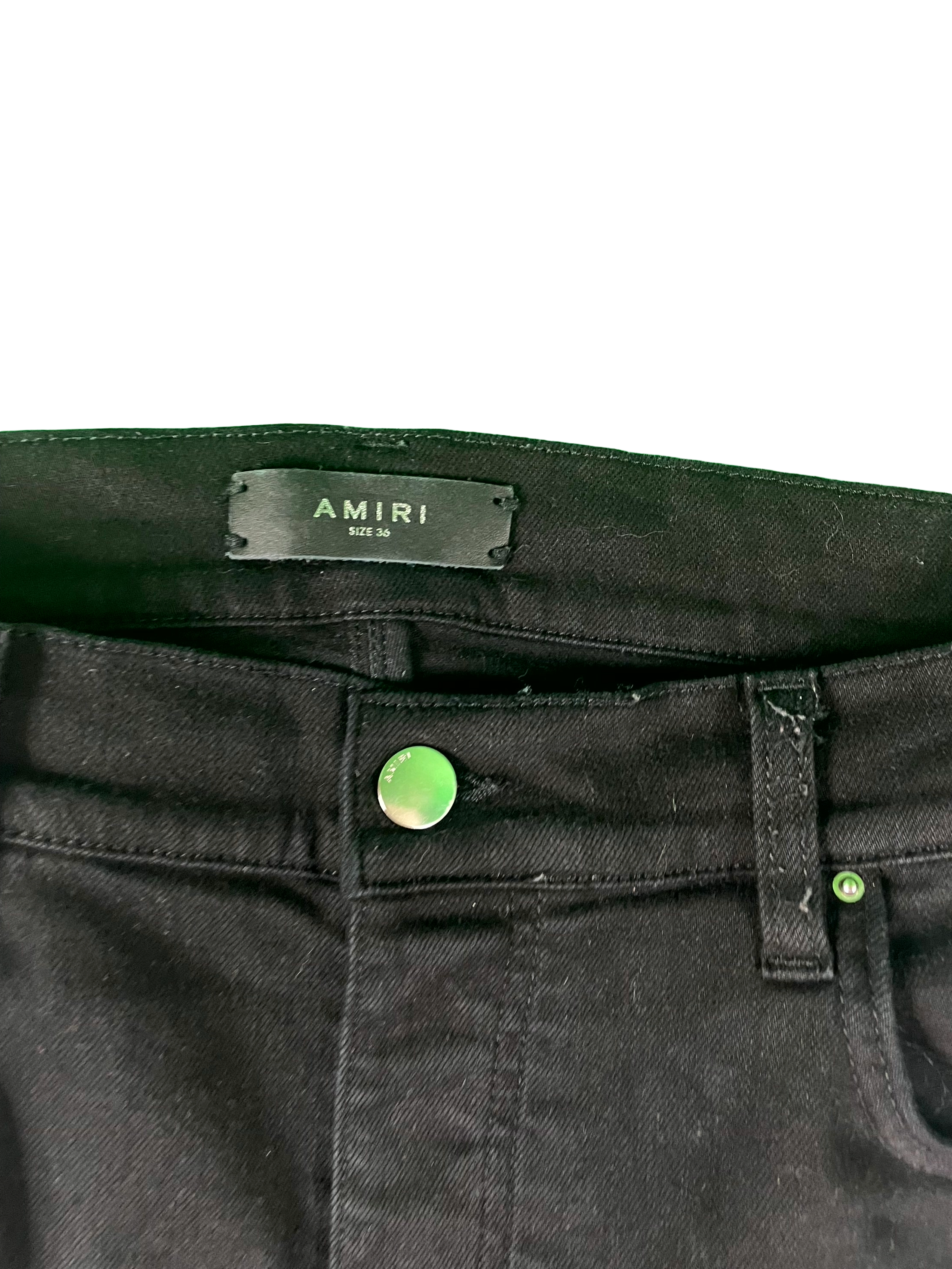 Amiri MX2 Floral Black, Green & Brown Jeans