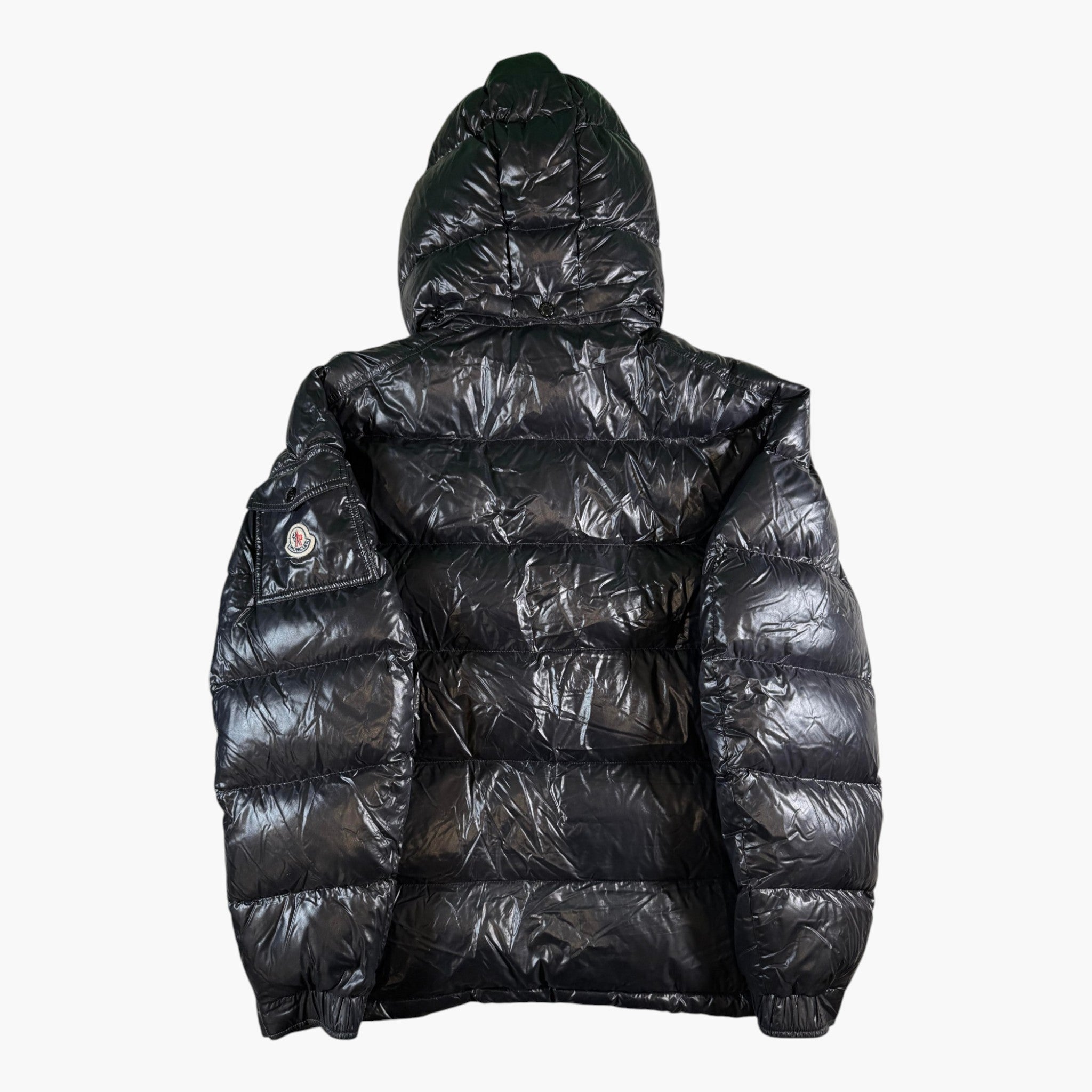 Mackage Black Sleeve Logo Puffer Coat