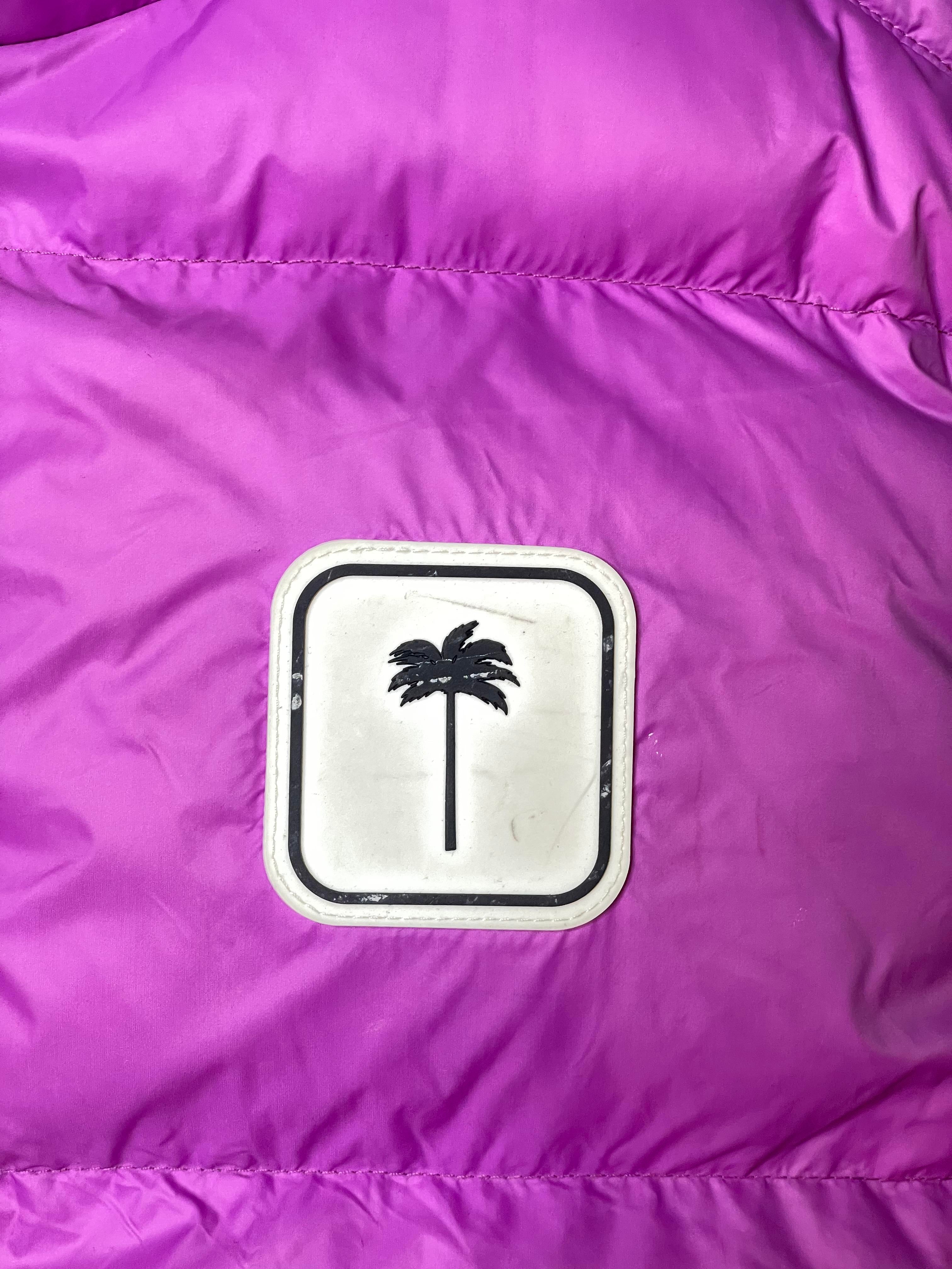 Palm Angels Patch Logo Tibb Down Gillet Purple Puffer Vest