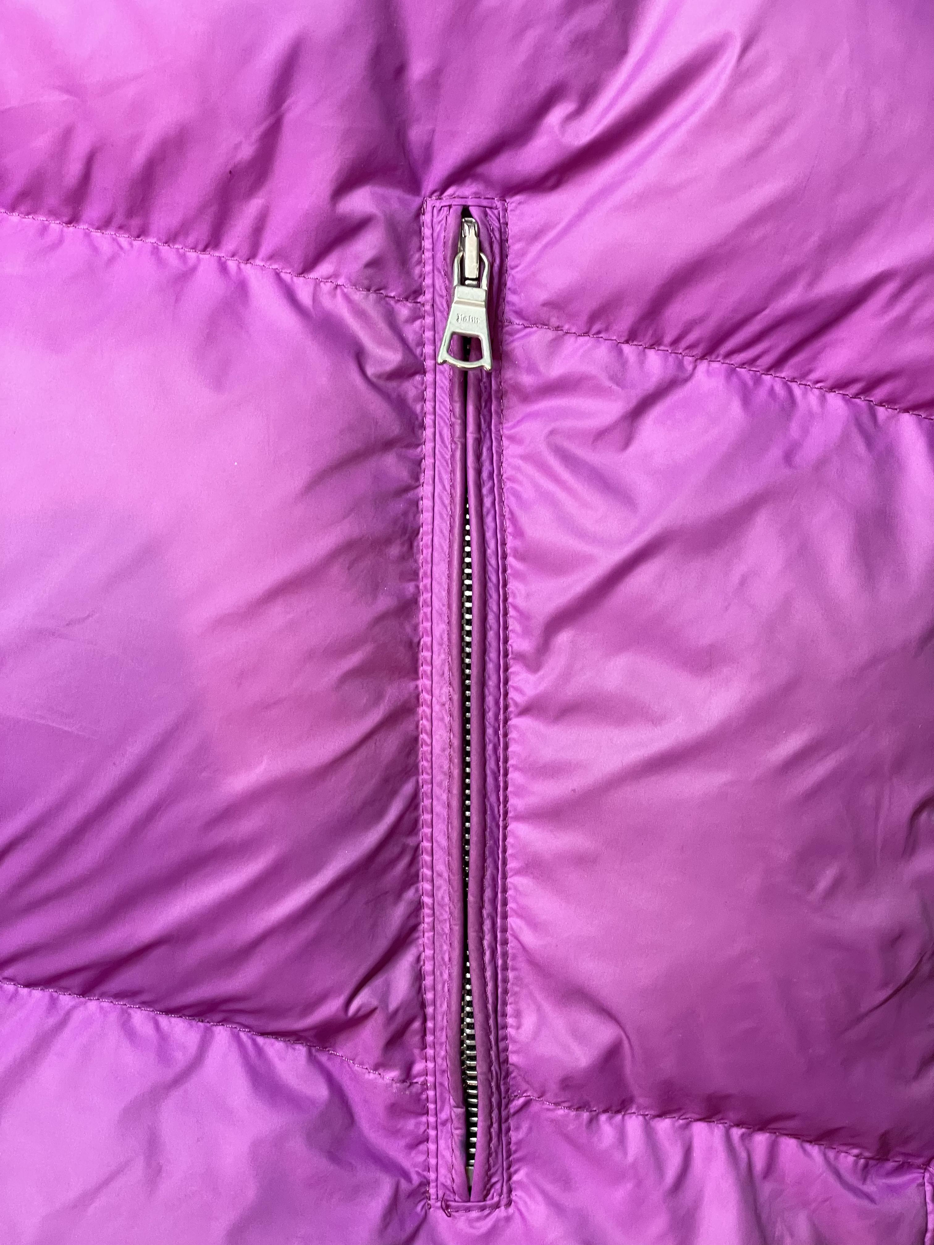Palm Angels Patch Logo Tibb Down Gillet Purple Puffer Vest