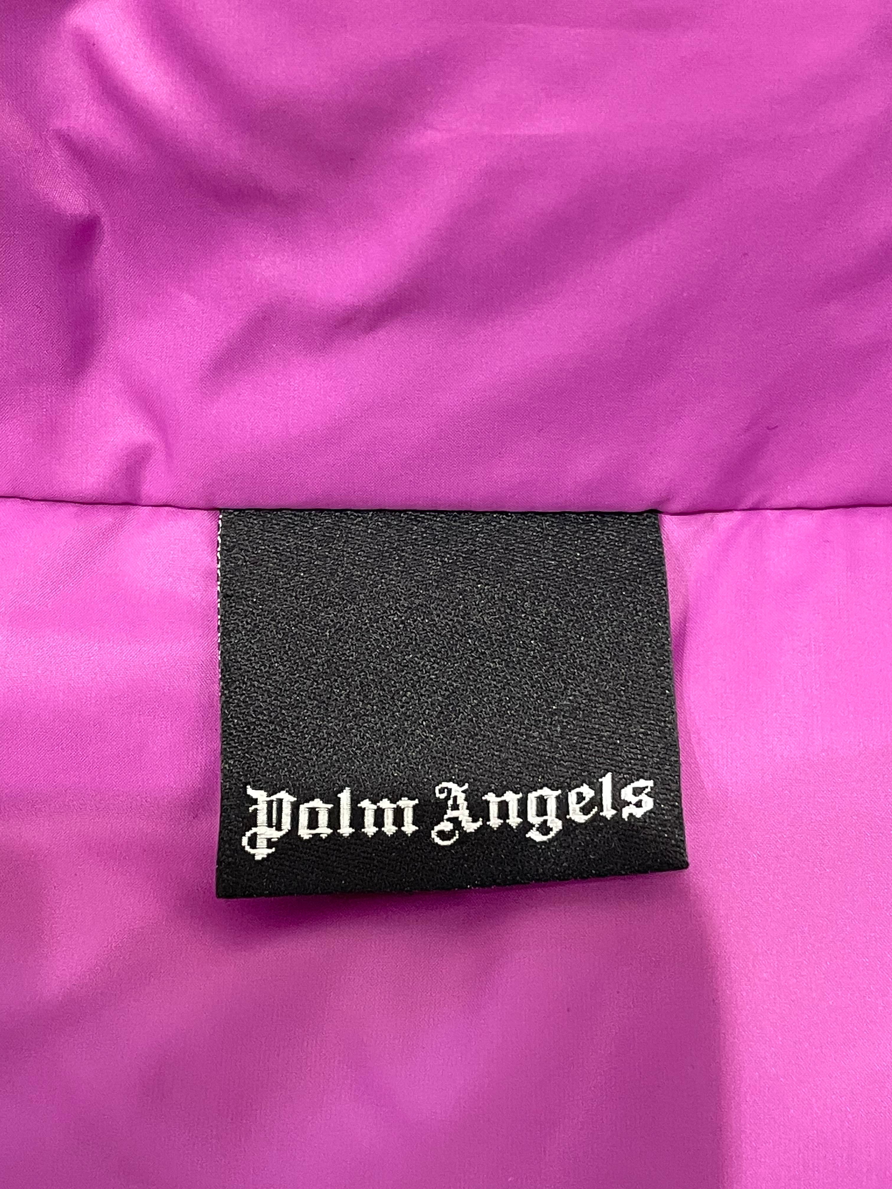 Palm Angels Patch Logo Tibb Down Gillet Purple Puffer Vest