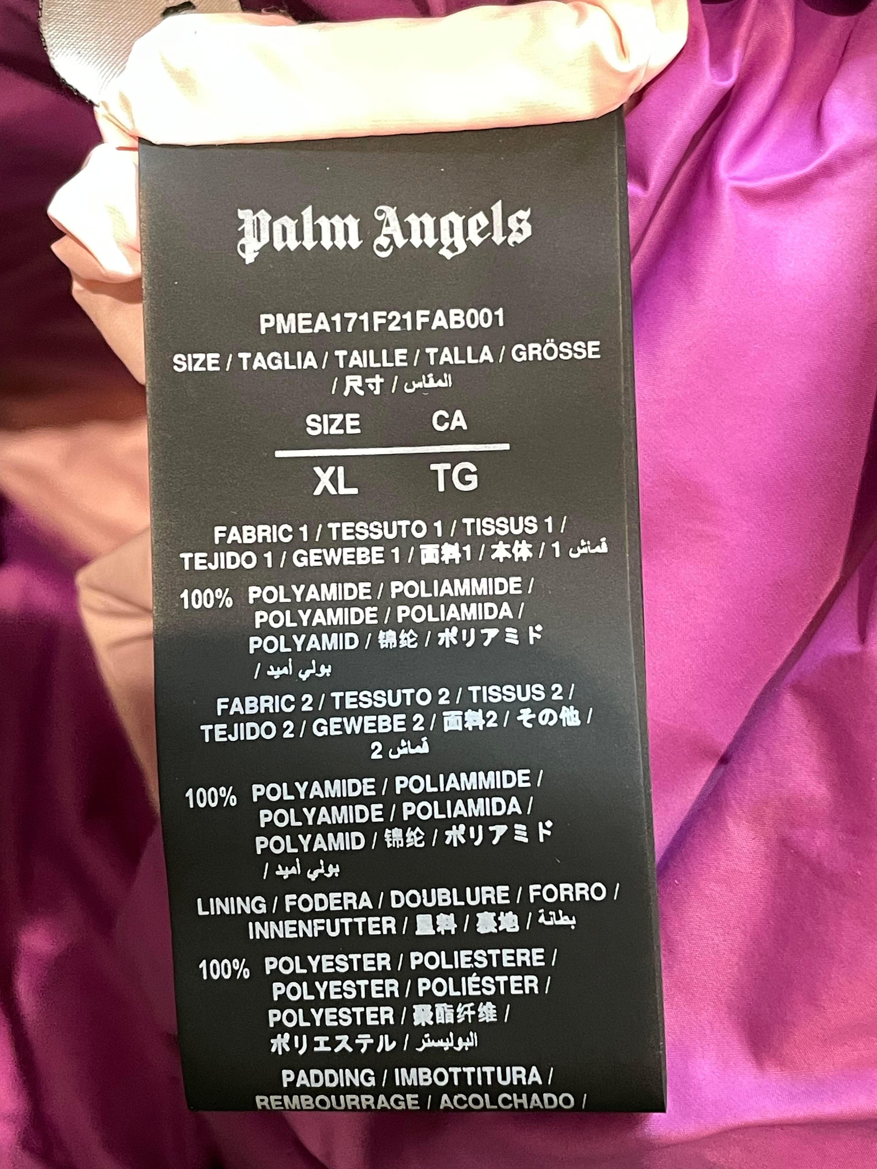Palm Angels Patch Logo Tibb Down Gillet Purple Puffer Vest