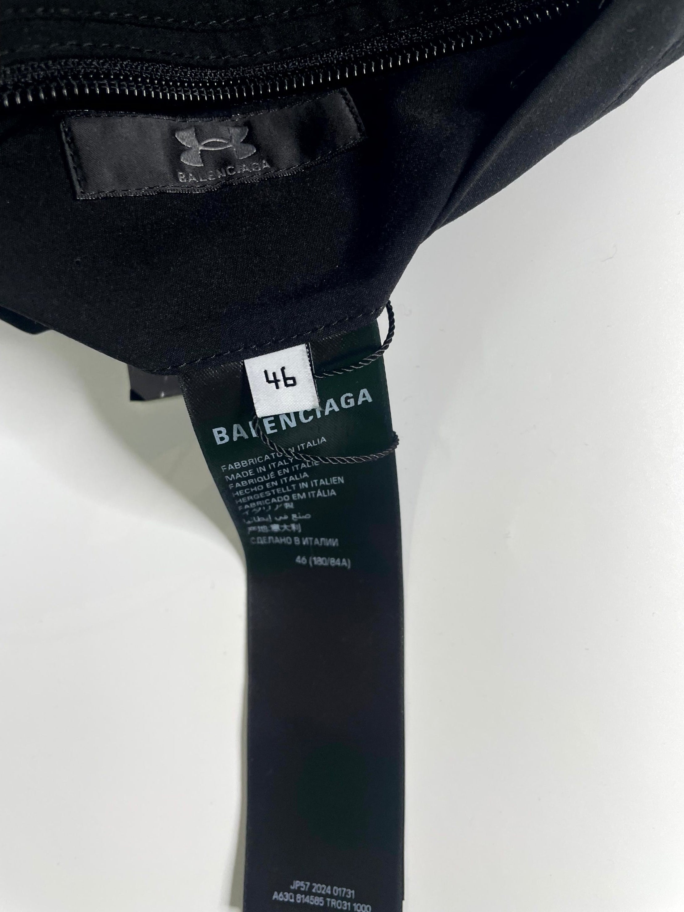 Balenciaga Under Armour Reversible Track Black Pants