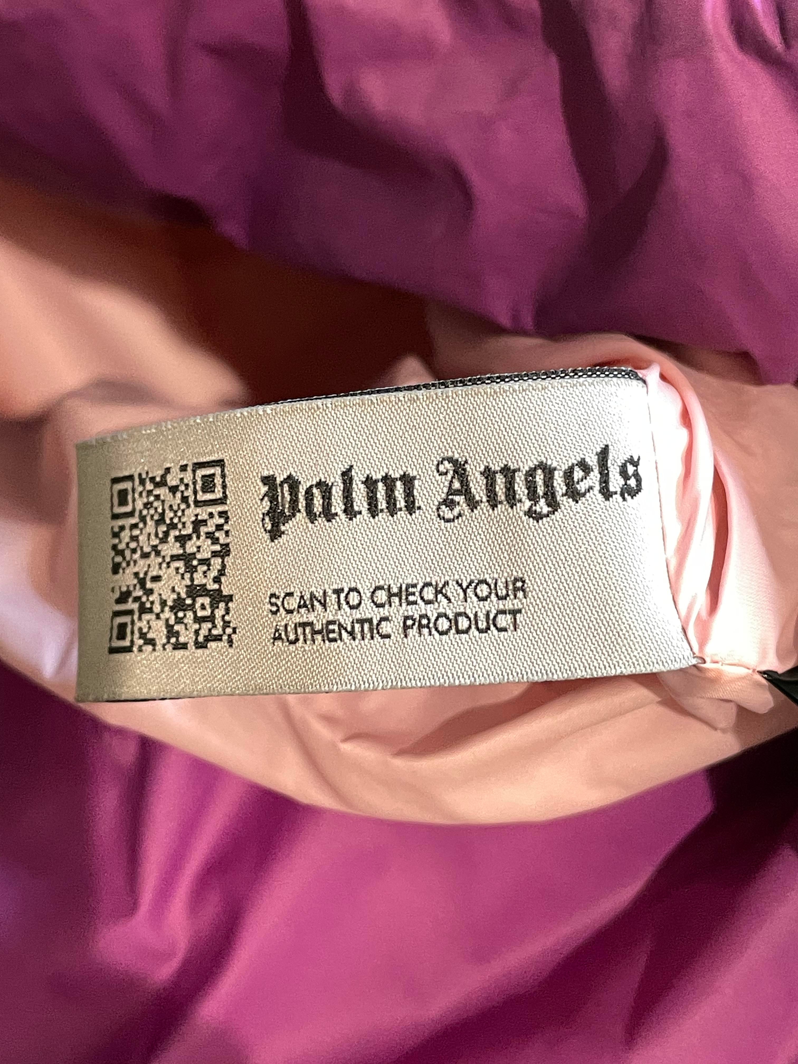 Palm Angels Patch Logo Tibb Down Gillet Purple Puffer Vest