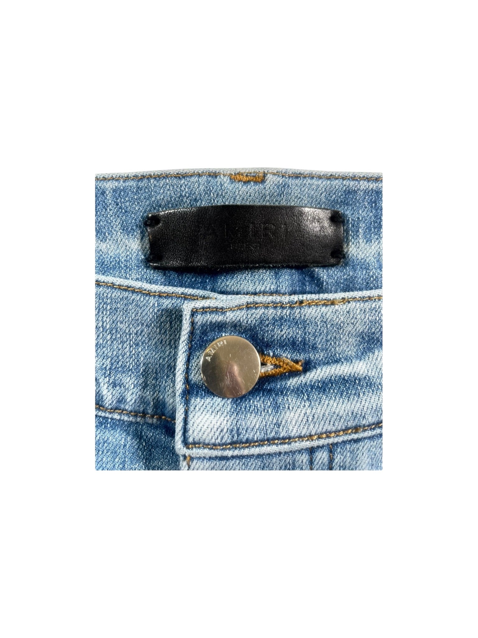 Amiri Rip Light Wash Jeans
