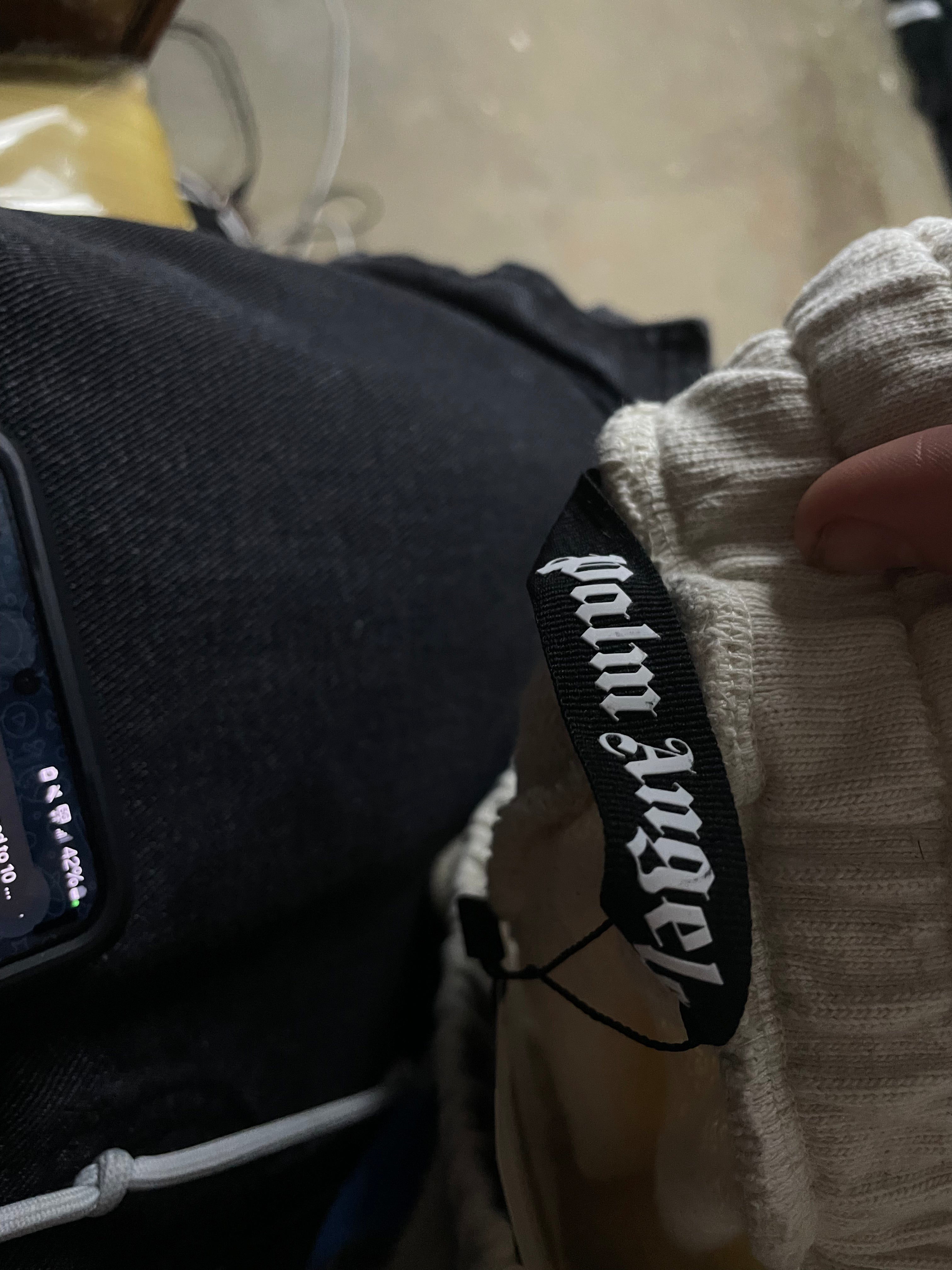 Palm Angels Paint Sweats Cream Used Large