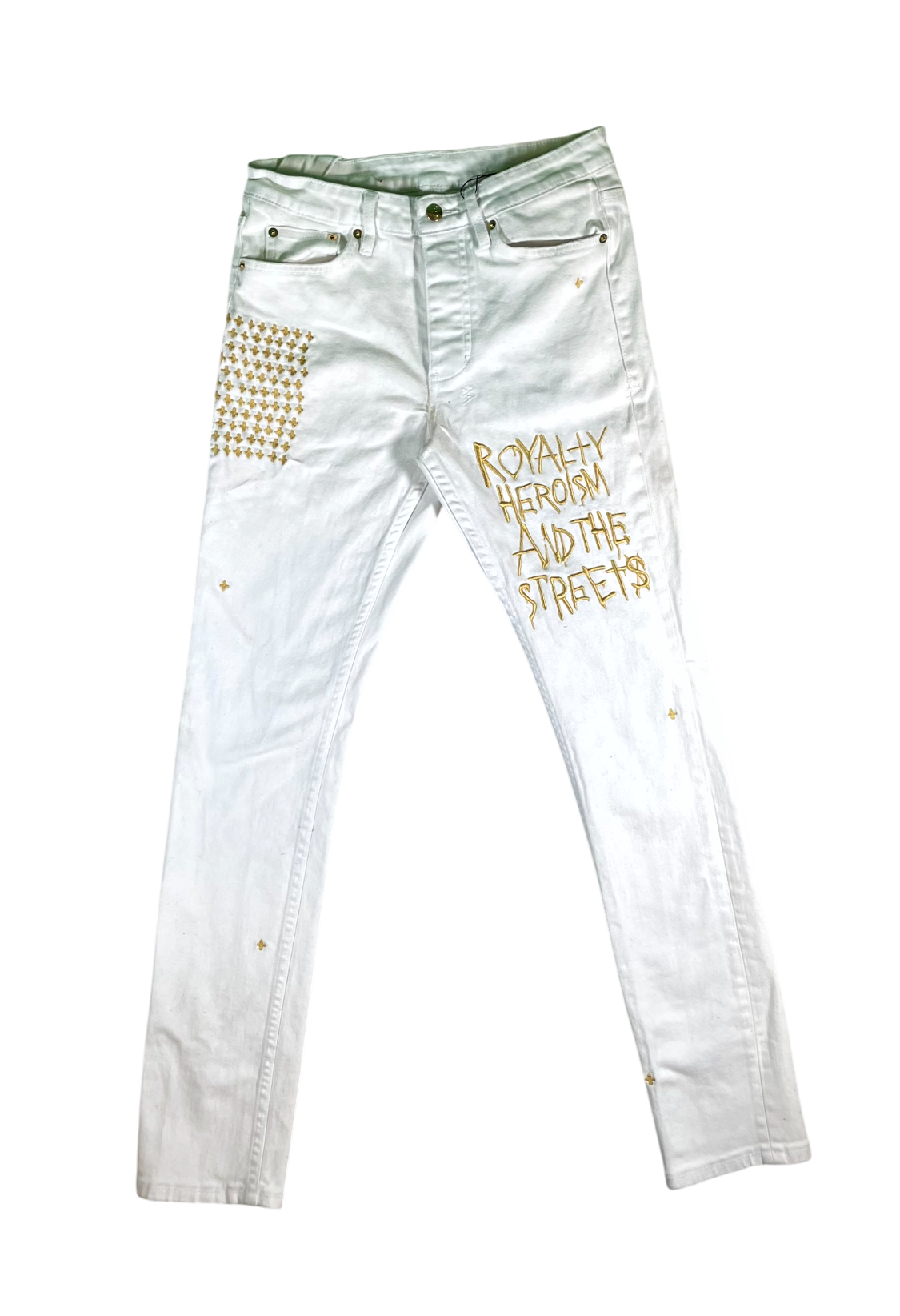 Ksubi White & Gold Jeans