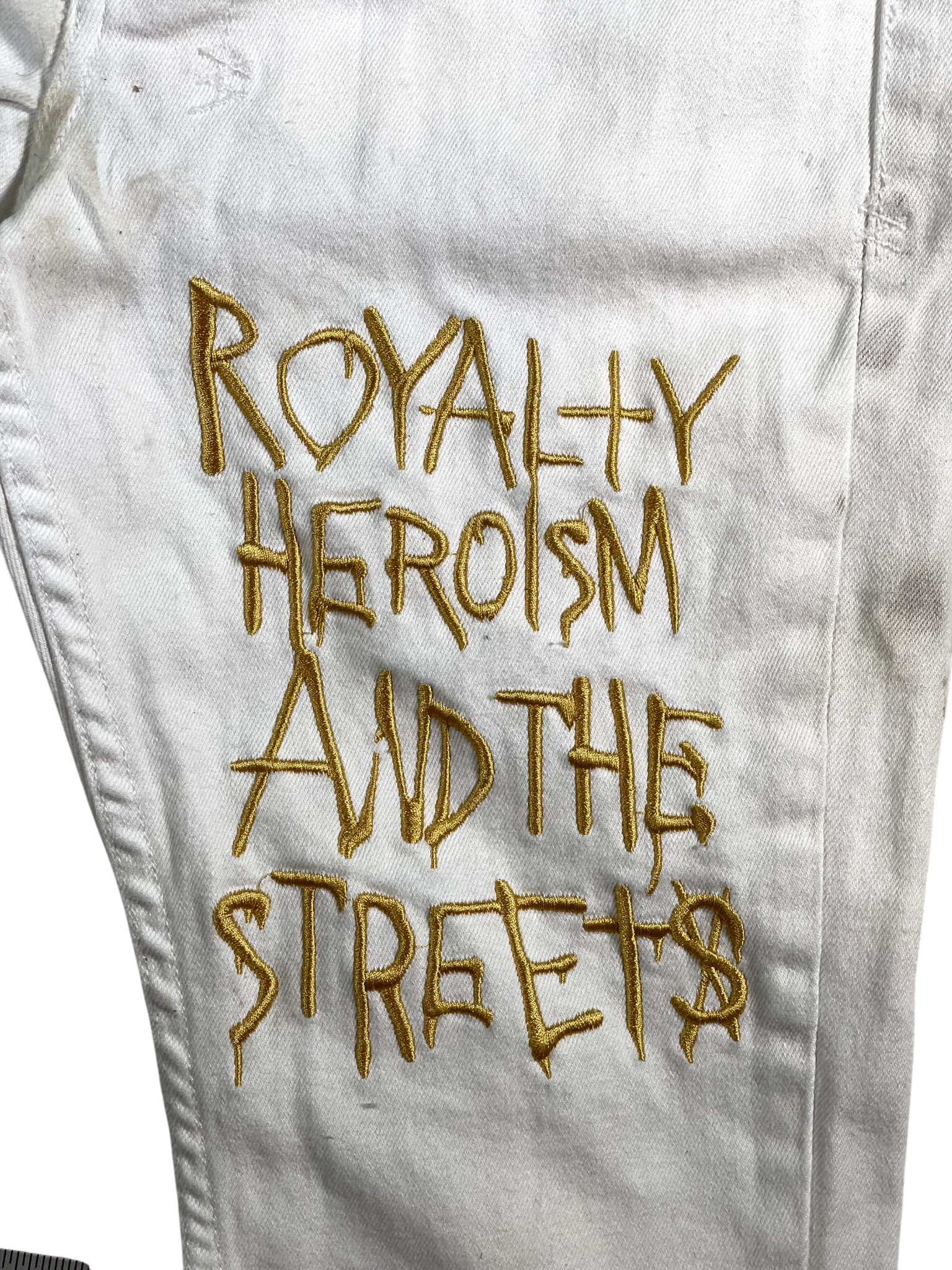 Ksubi White & Gold Jeans