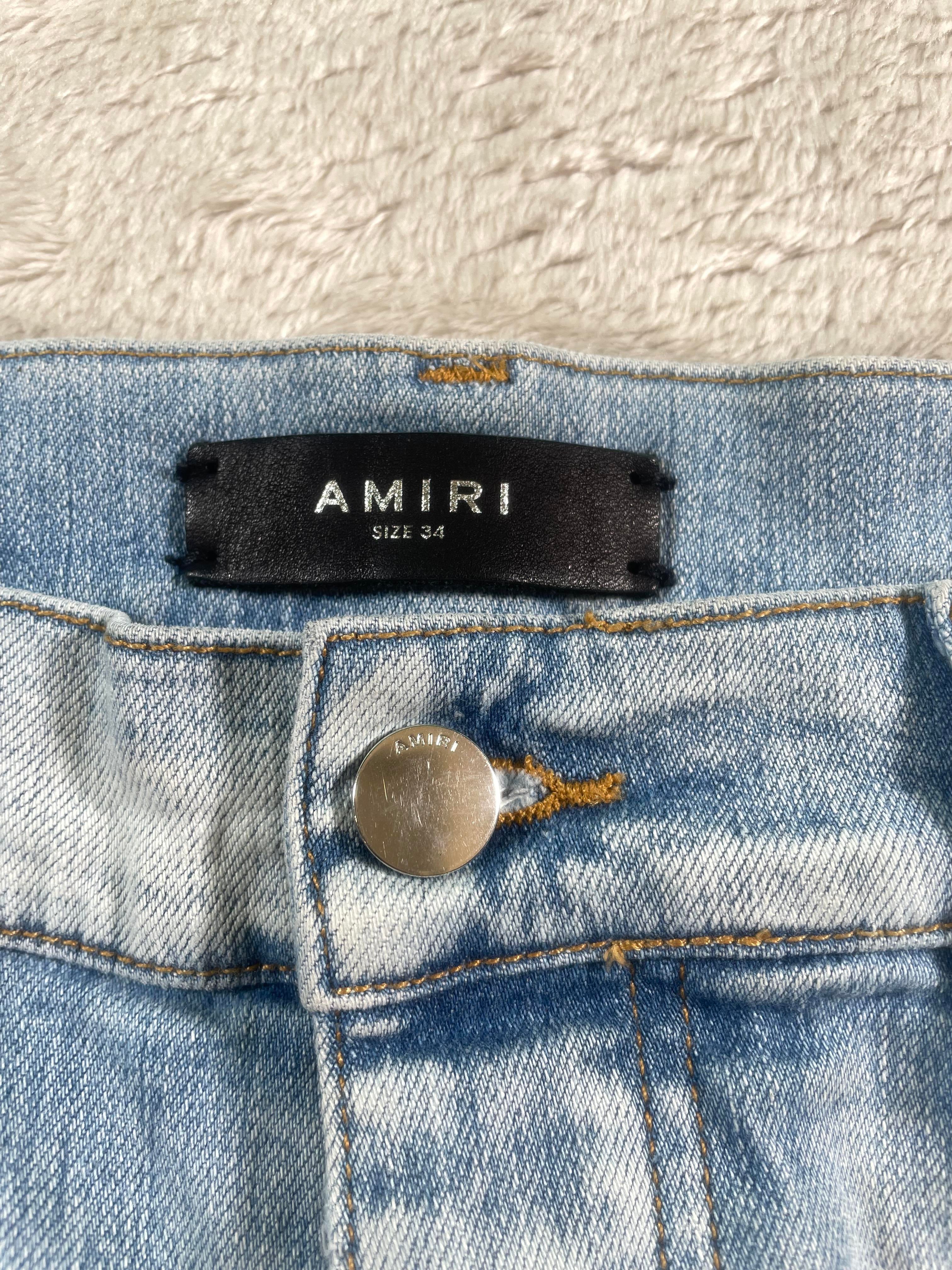 Amiri Zig Zag Light Wash Jeans