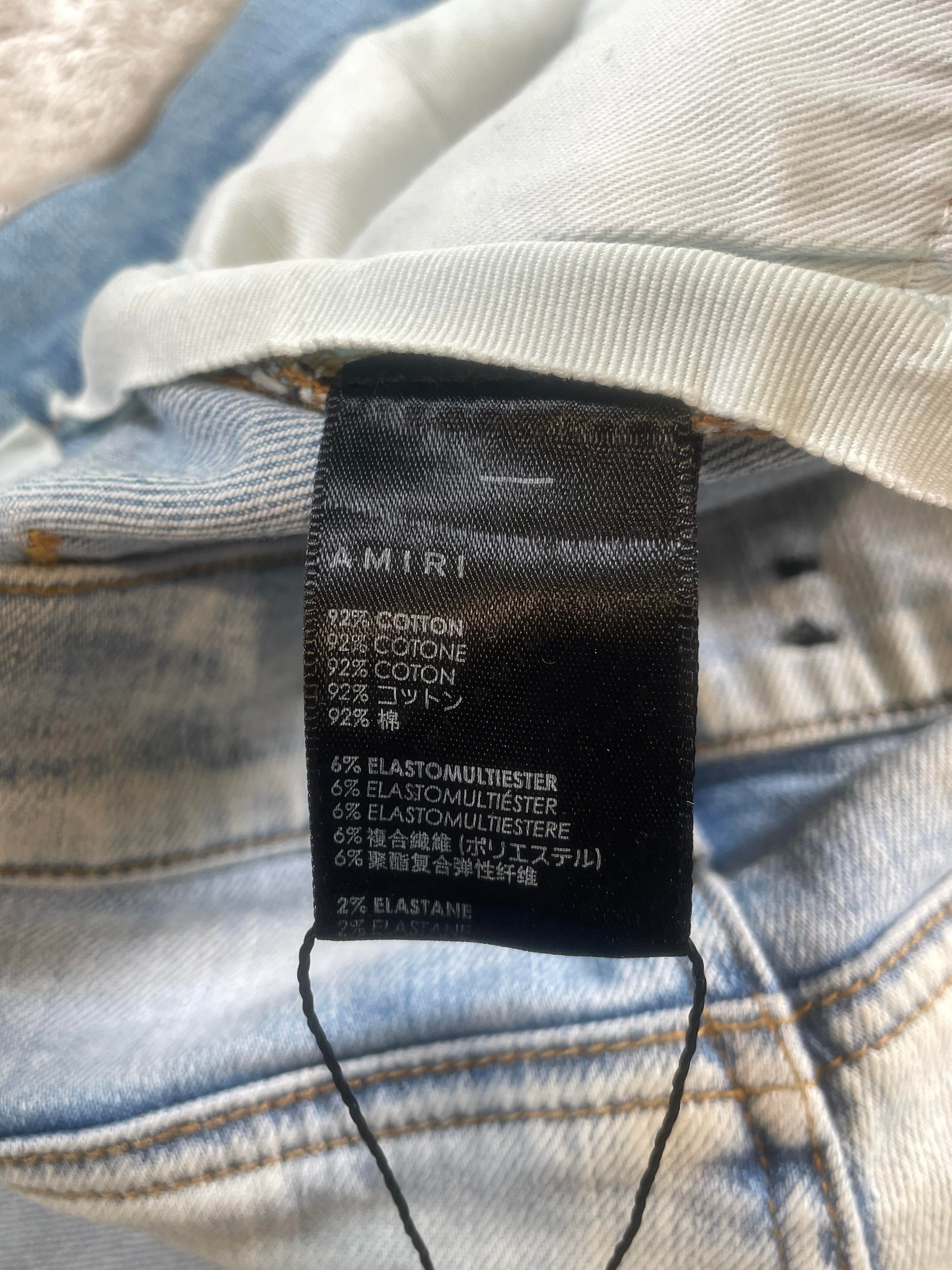 Amiri Zig Zag Light Wash Jeans