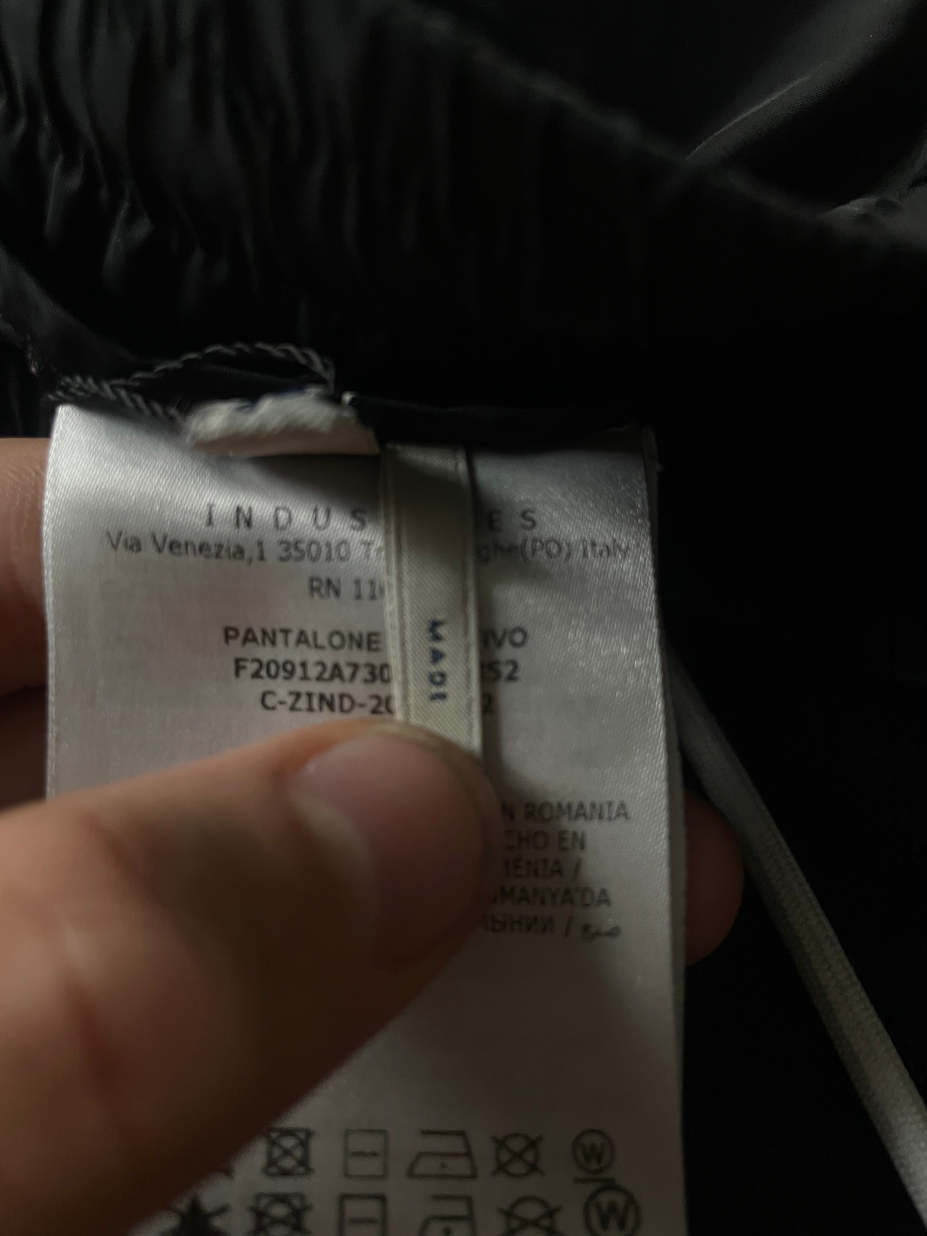 Moncler Track Pants Black White Stripe Used 46 (Small)