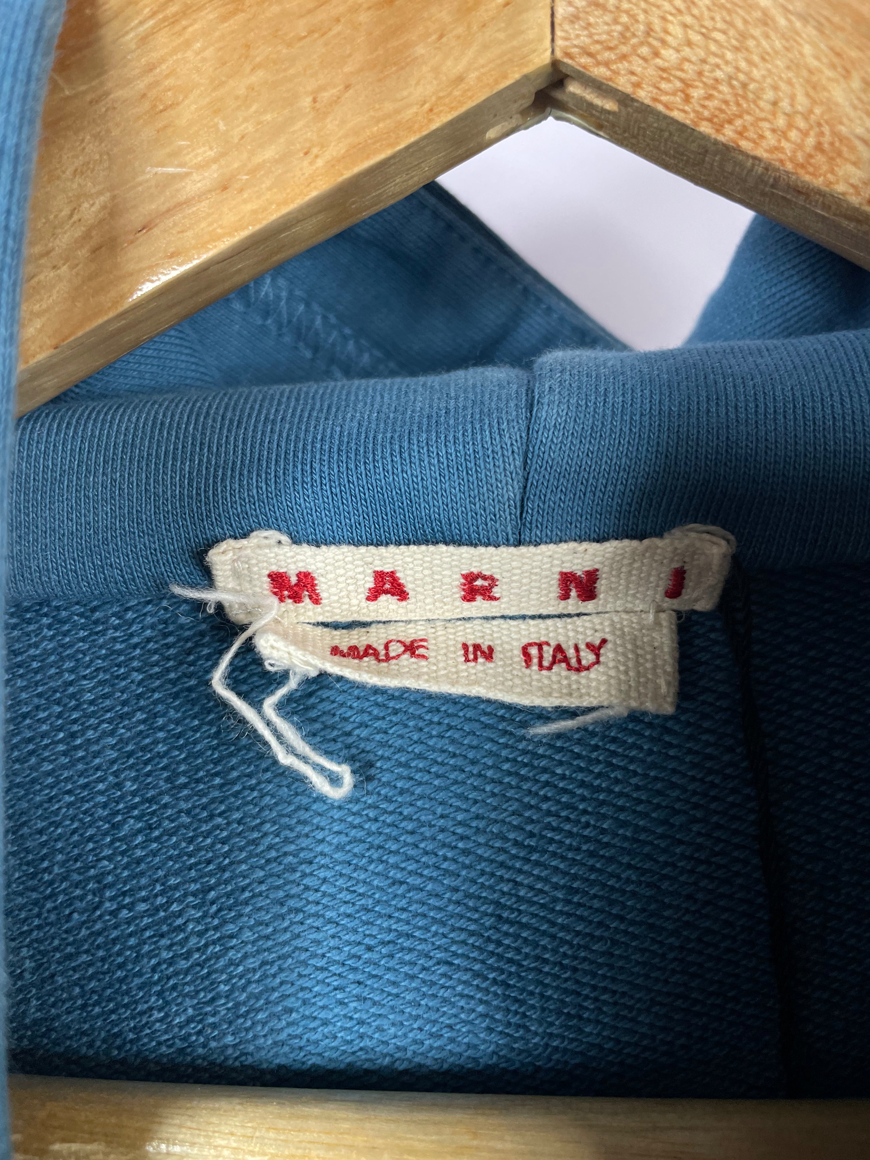 Marni Blue Flower Sleeveless Hoodie