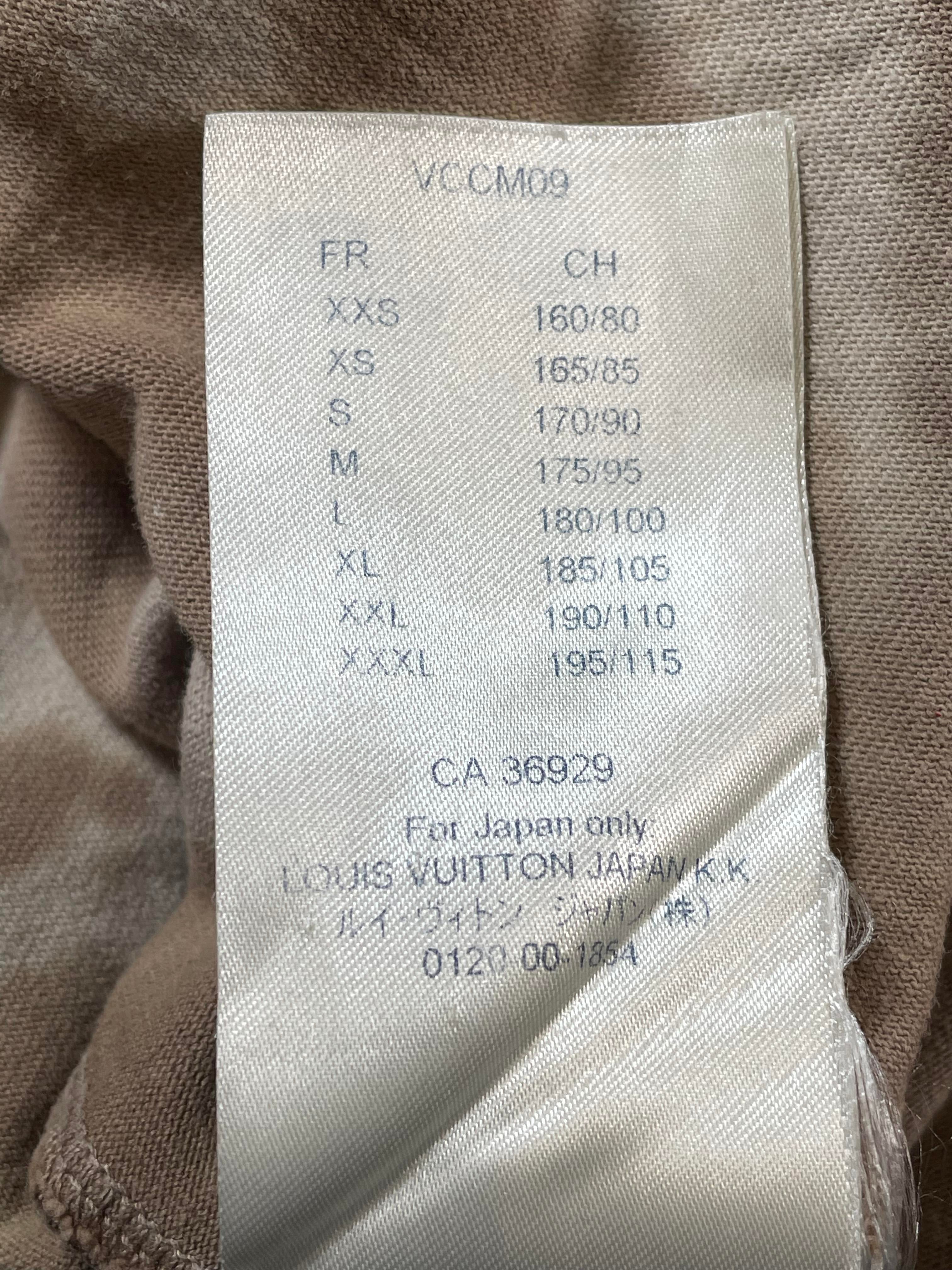 Louis Vuitton Back Neck Logo Tan Tie Dye Tee