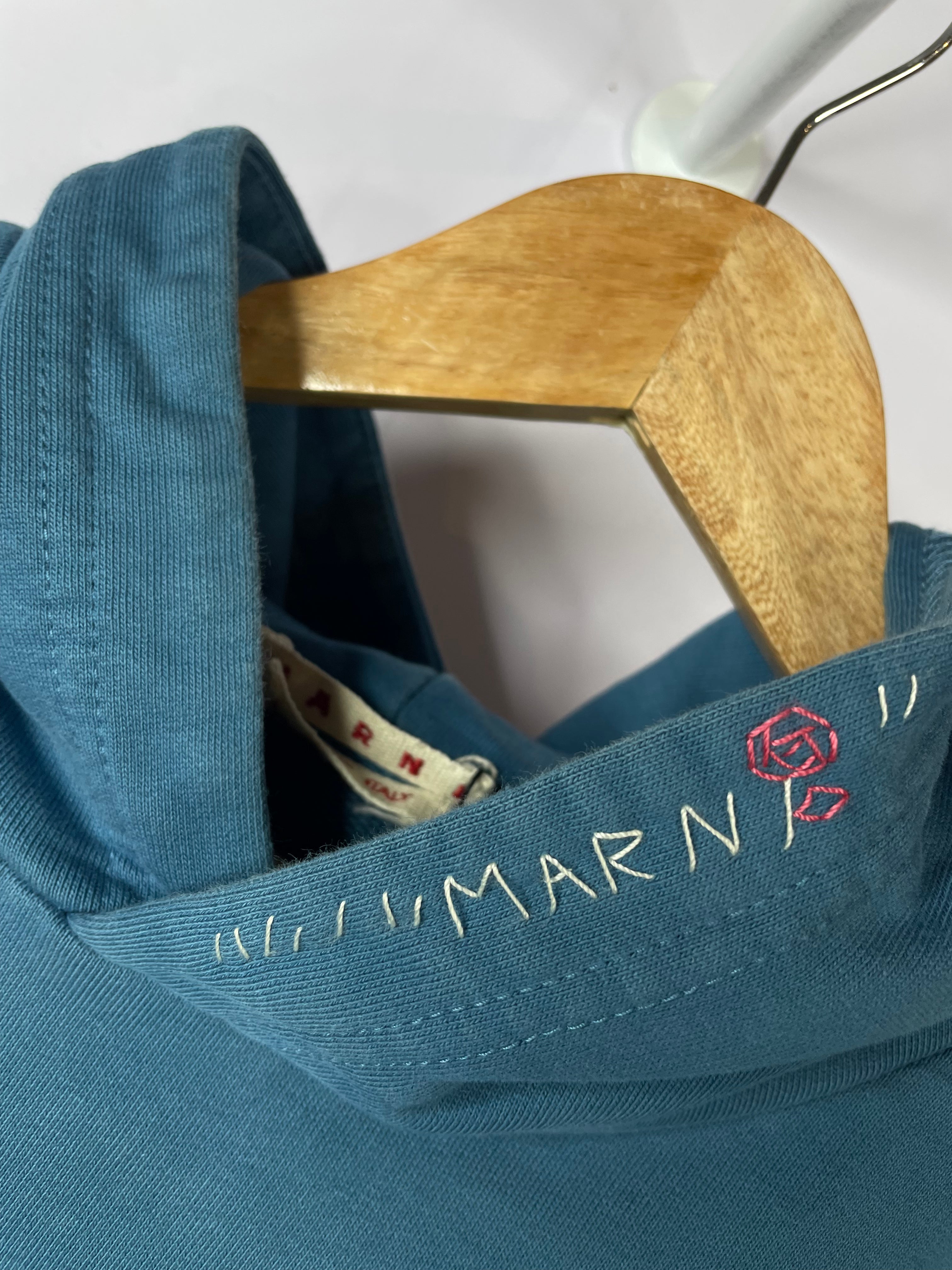 Marni Blue Flower Sleeveless Hoodie