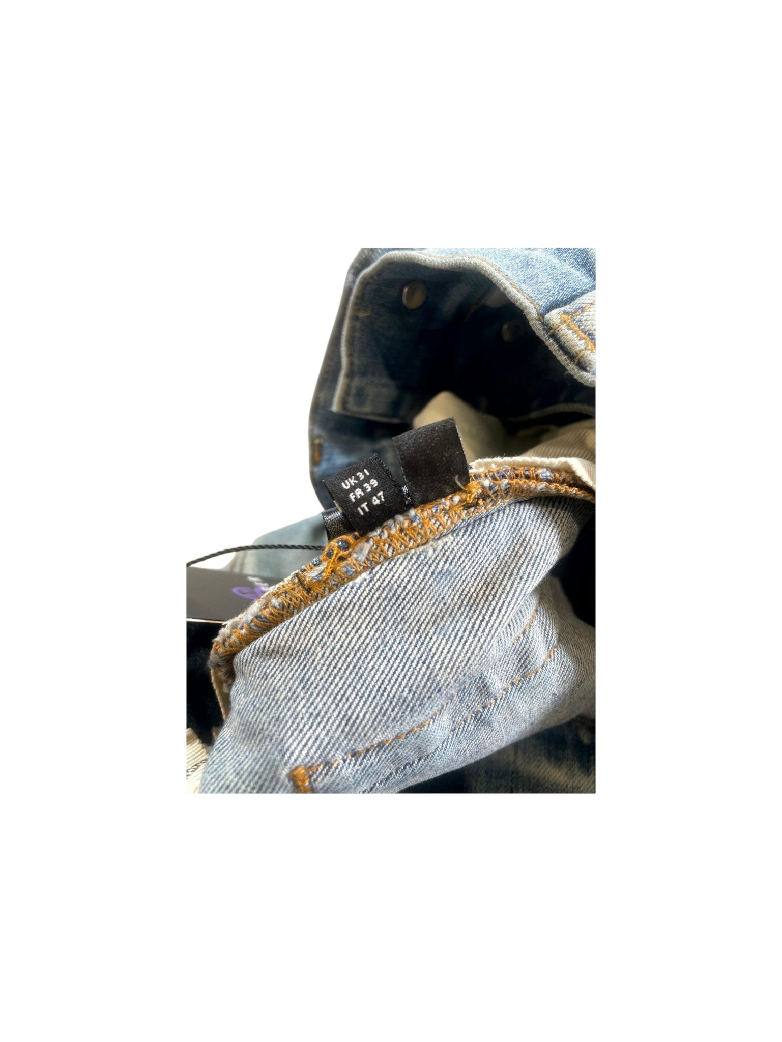 Amiri "MX1 Camo Patch" Light Wash Jeans