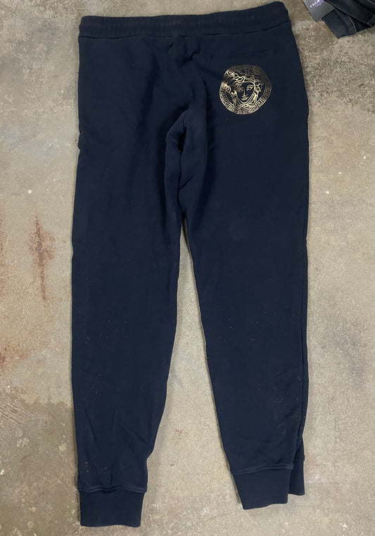Versace Sweats Navy Gold Pocket Logo Used 4XL (Fits XL)
