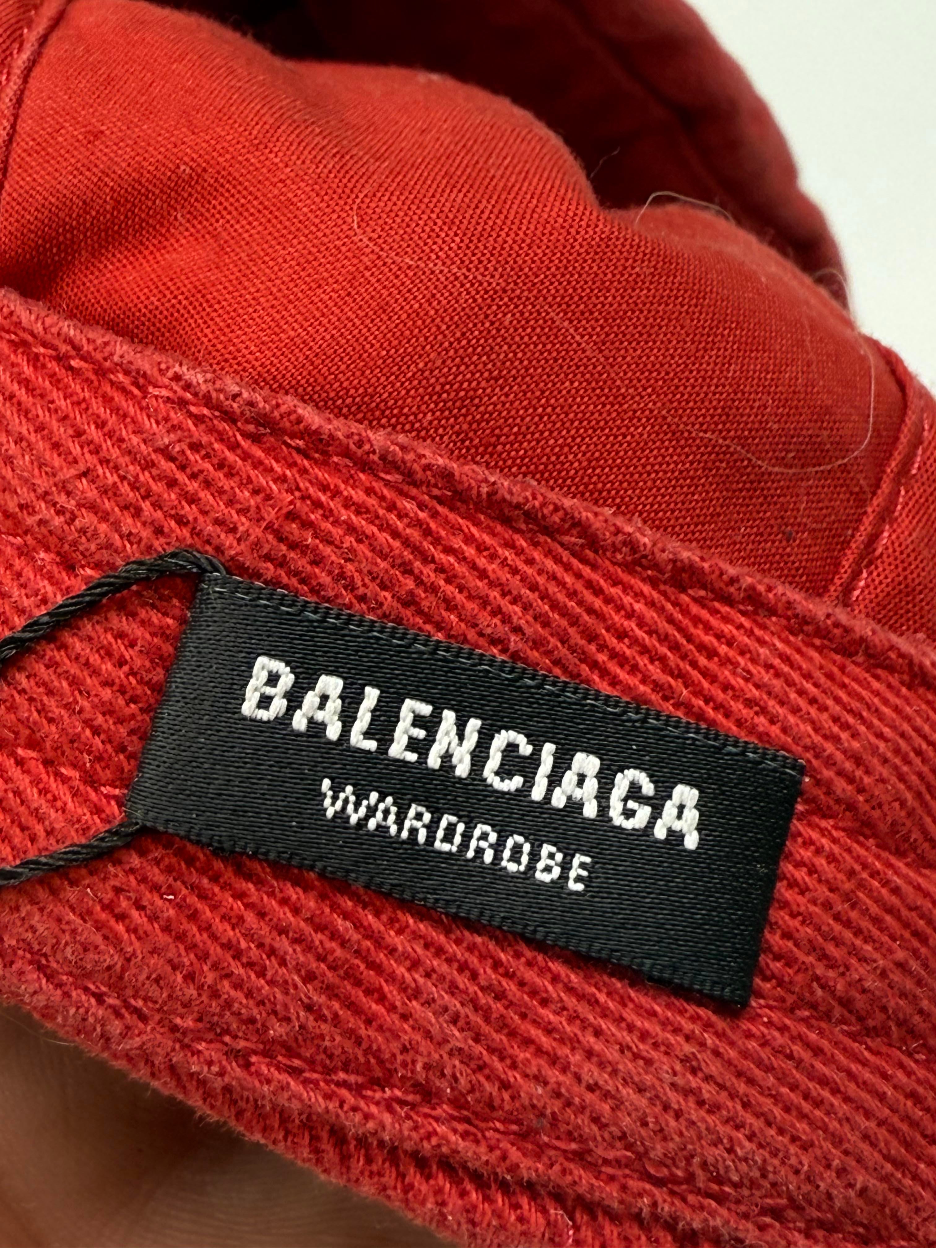 Balenciaga Distressed Dad Red Cap