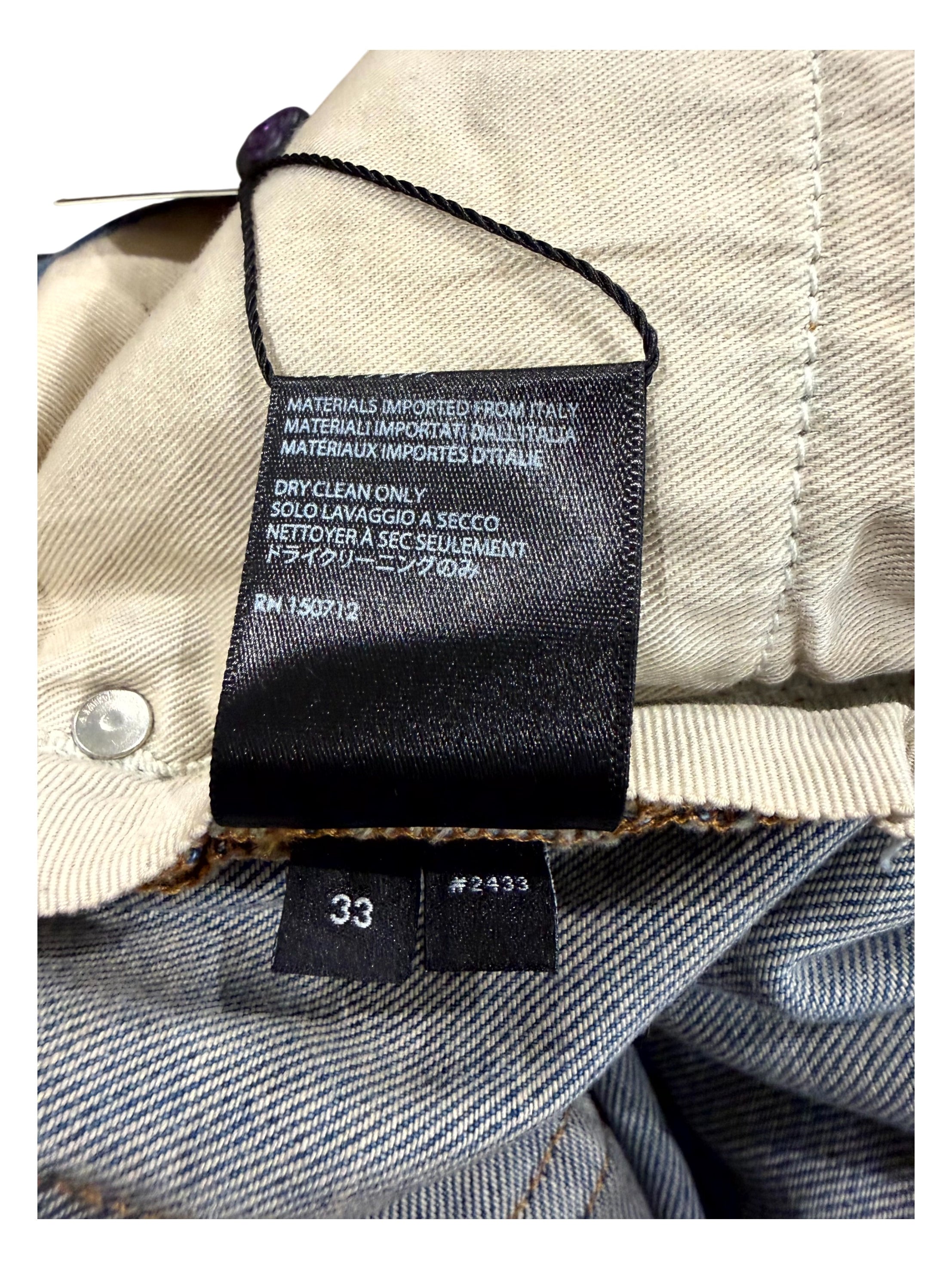 Amiri Crystal Splatter Light Wash Jeans