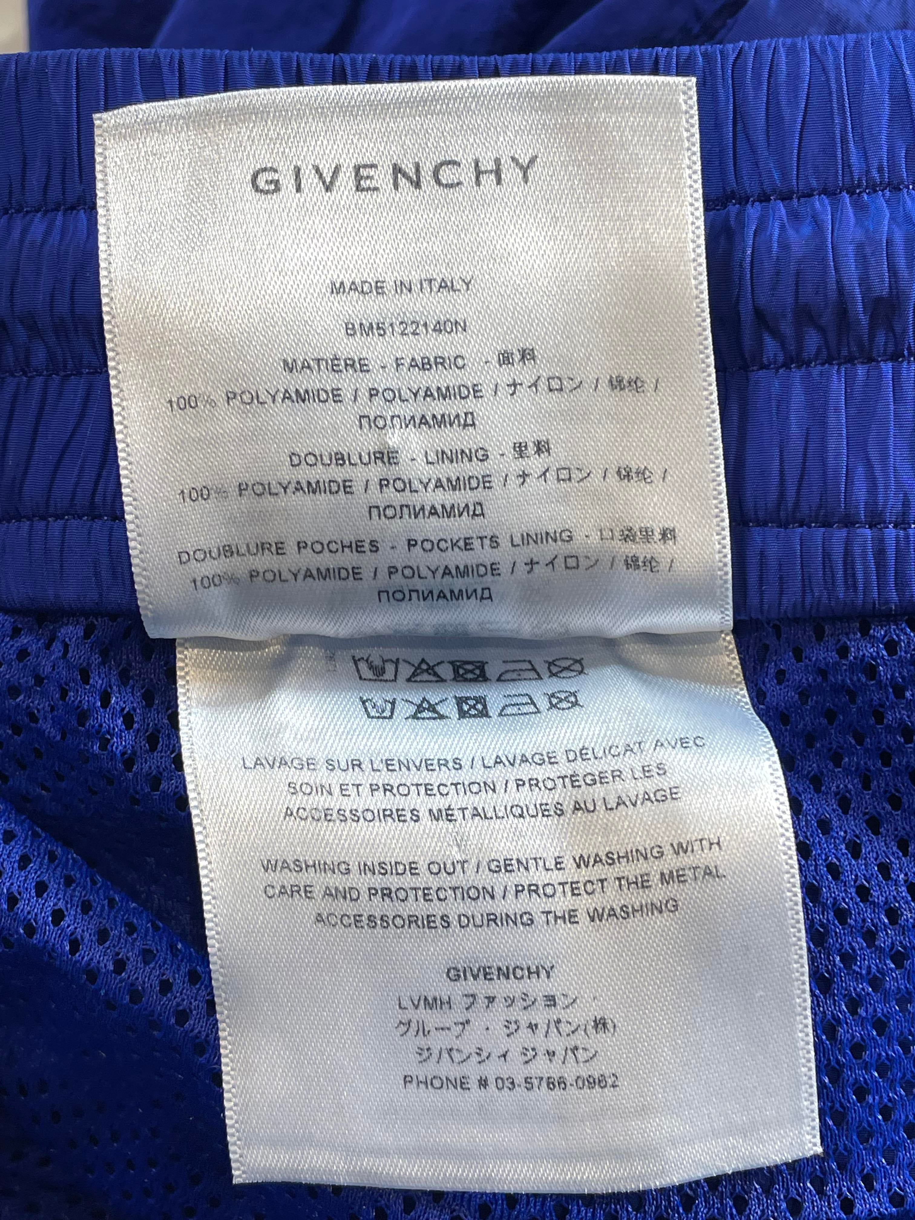 Givenchy Blue Nylon Track Pants