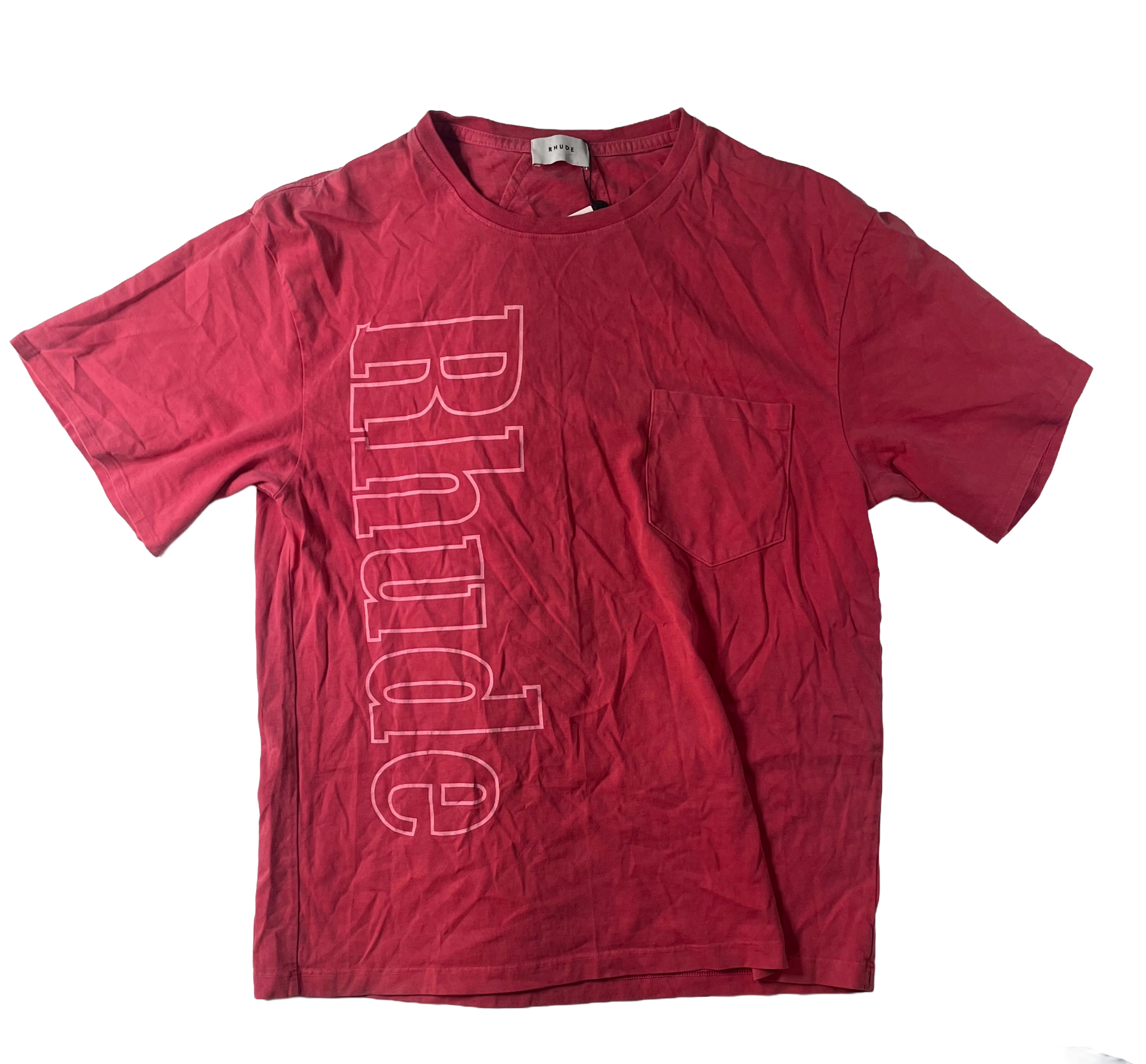 Rhude Side Logo Red & White Tee