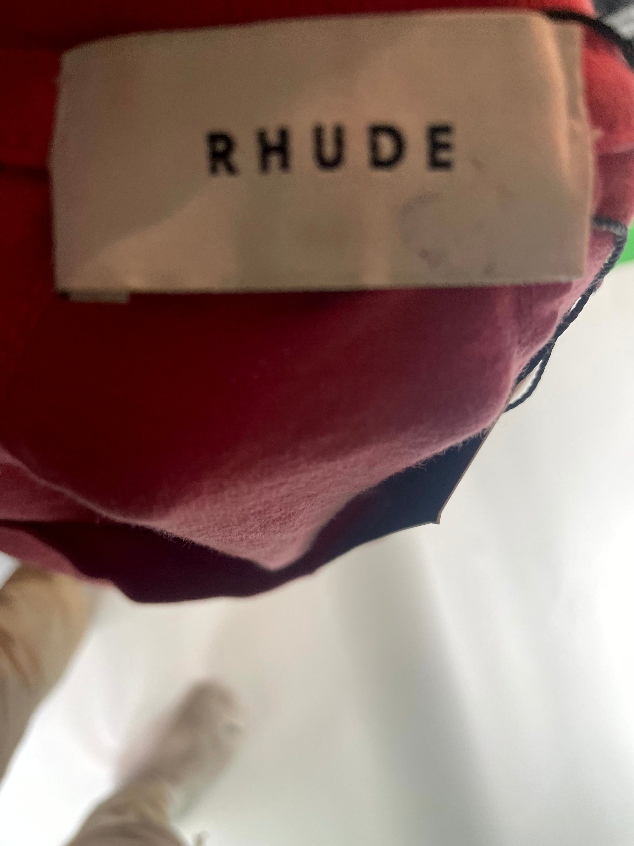 Rhude Side Logo Red & White Tee