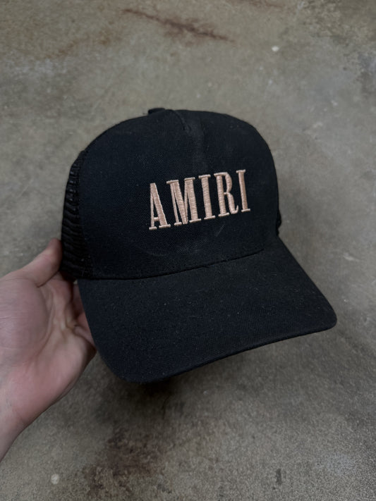 Amiri Core Logo Trucker Black Pink Used OS