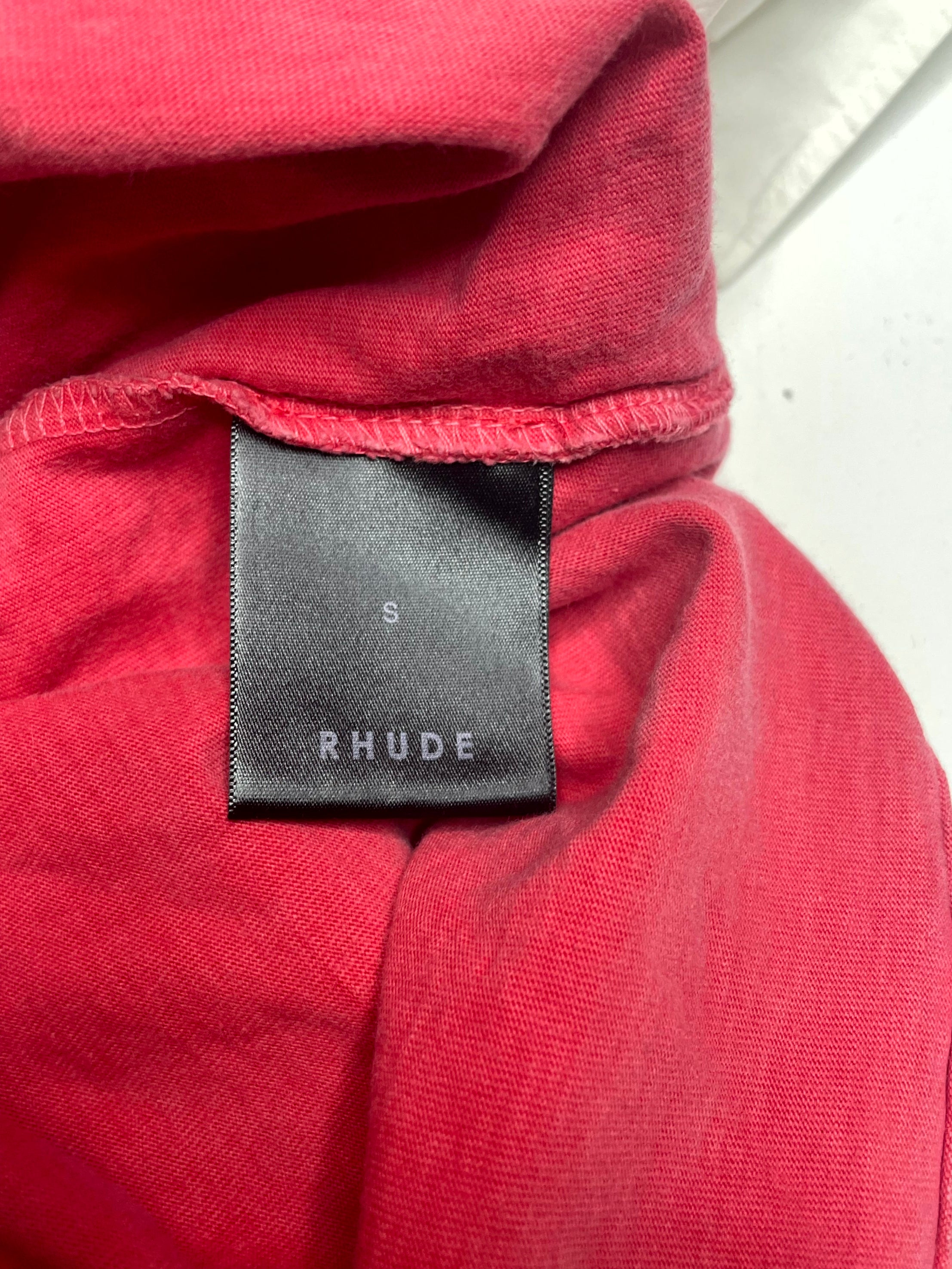 Rhude Side Logo Red & White Tee