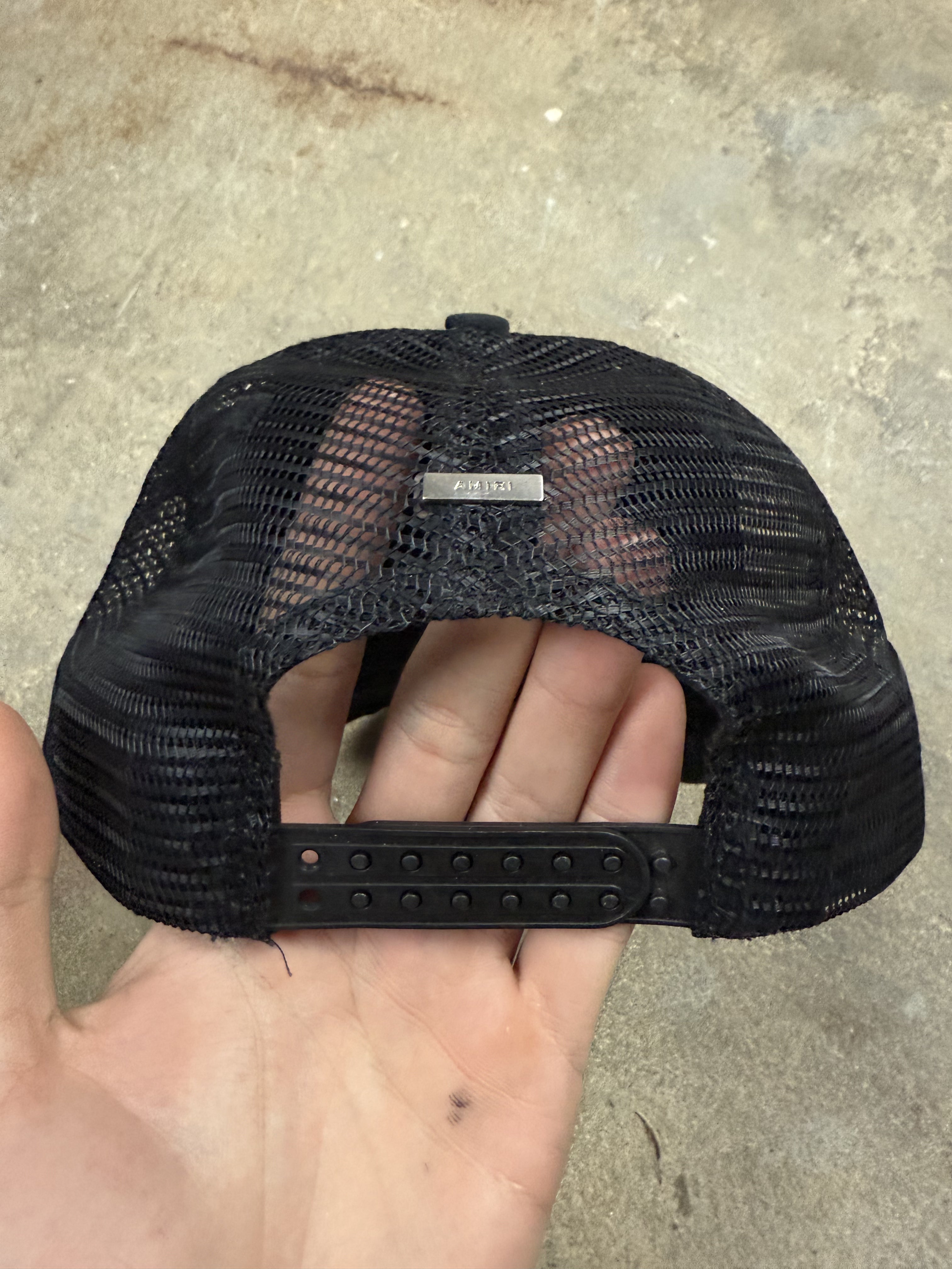 Amiri Core Logo Trucker Black Pink Used OS