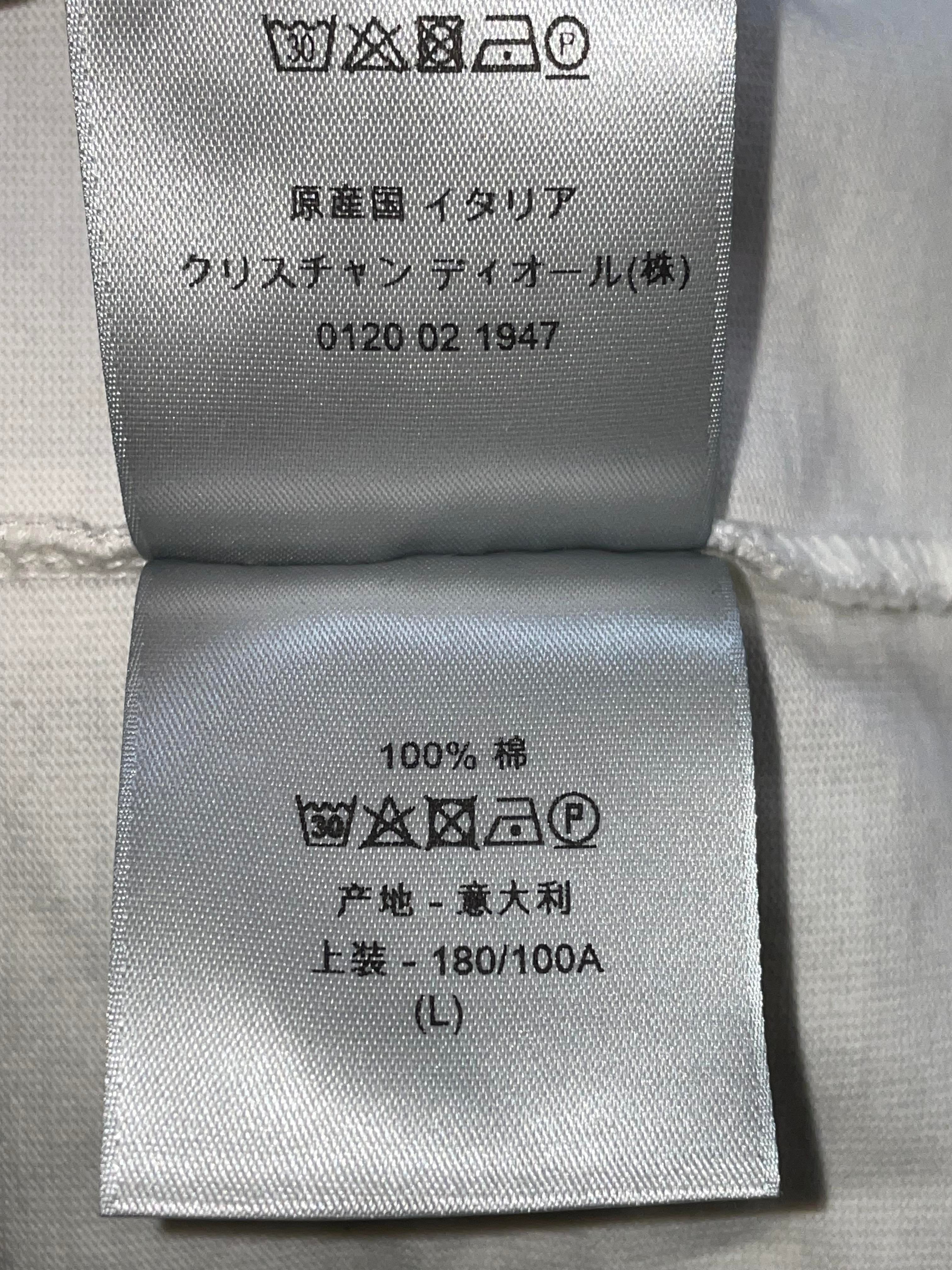 Dior Shawn Stussy Grey & White Tee