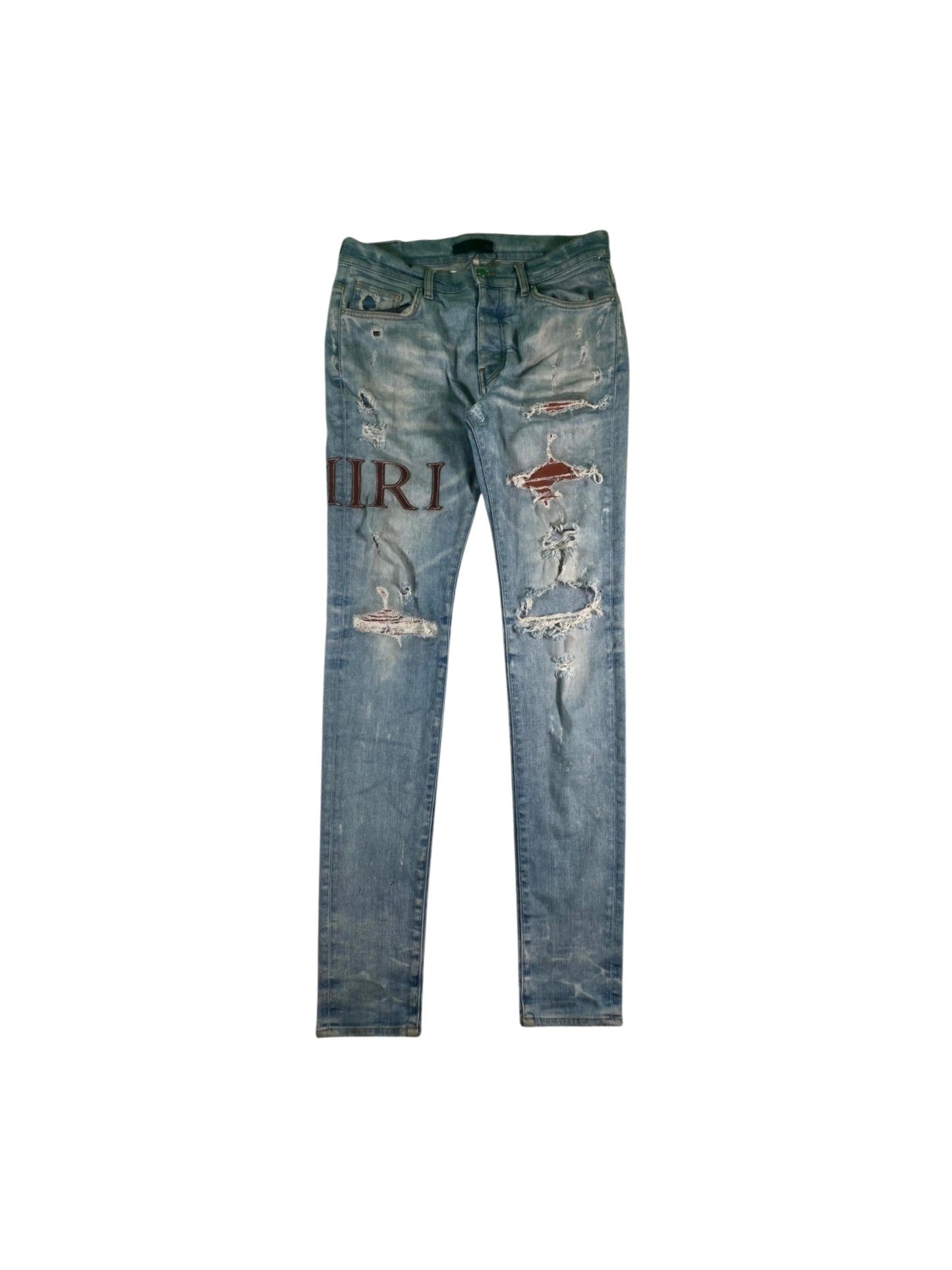 Amiri Side Logo Light Wash & Clay Jeans