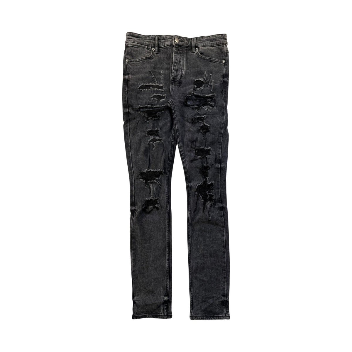 Ksubi Distressed Black Wash Jeans