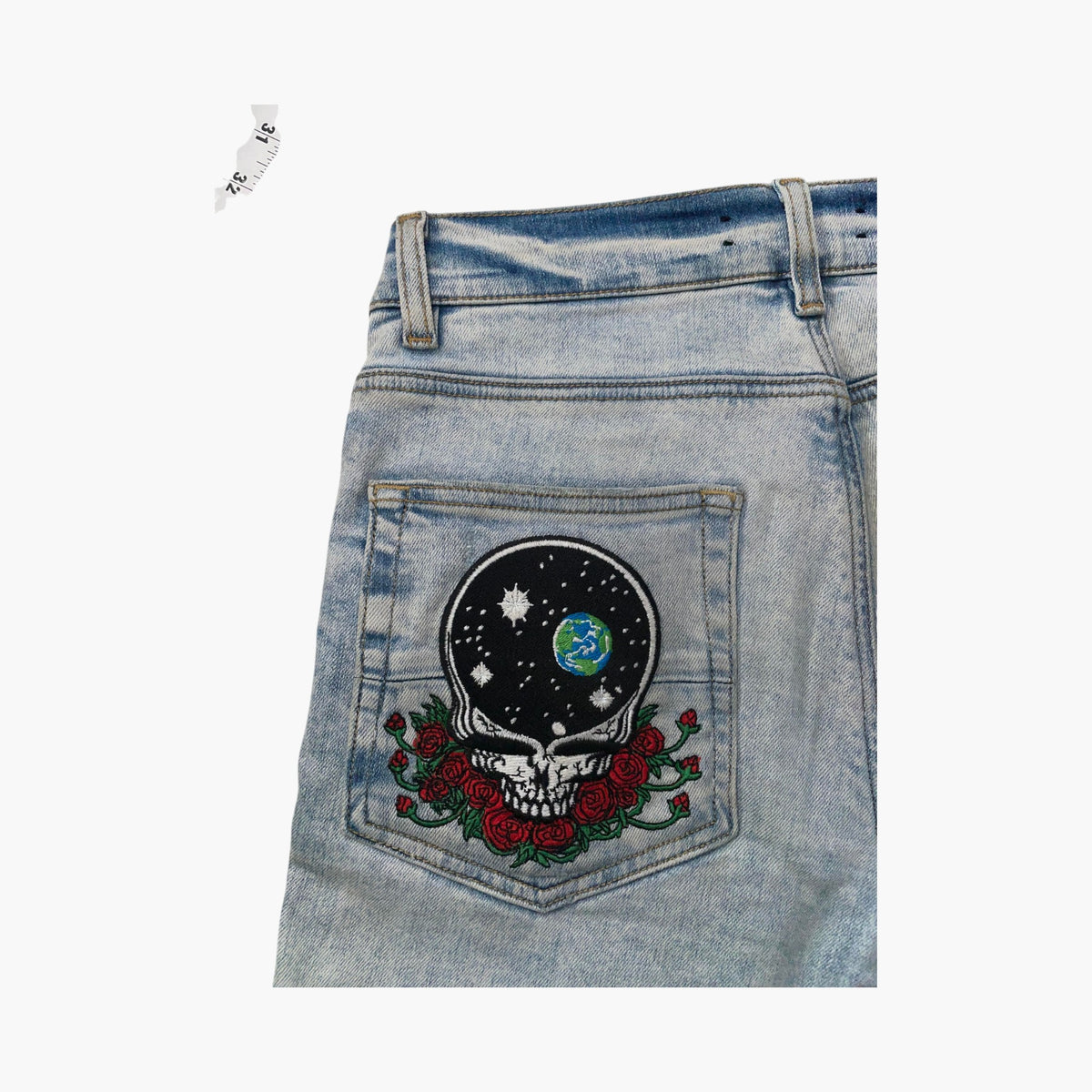 Amiri Grateful Dead Patchwork Stone Wash Jeans