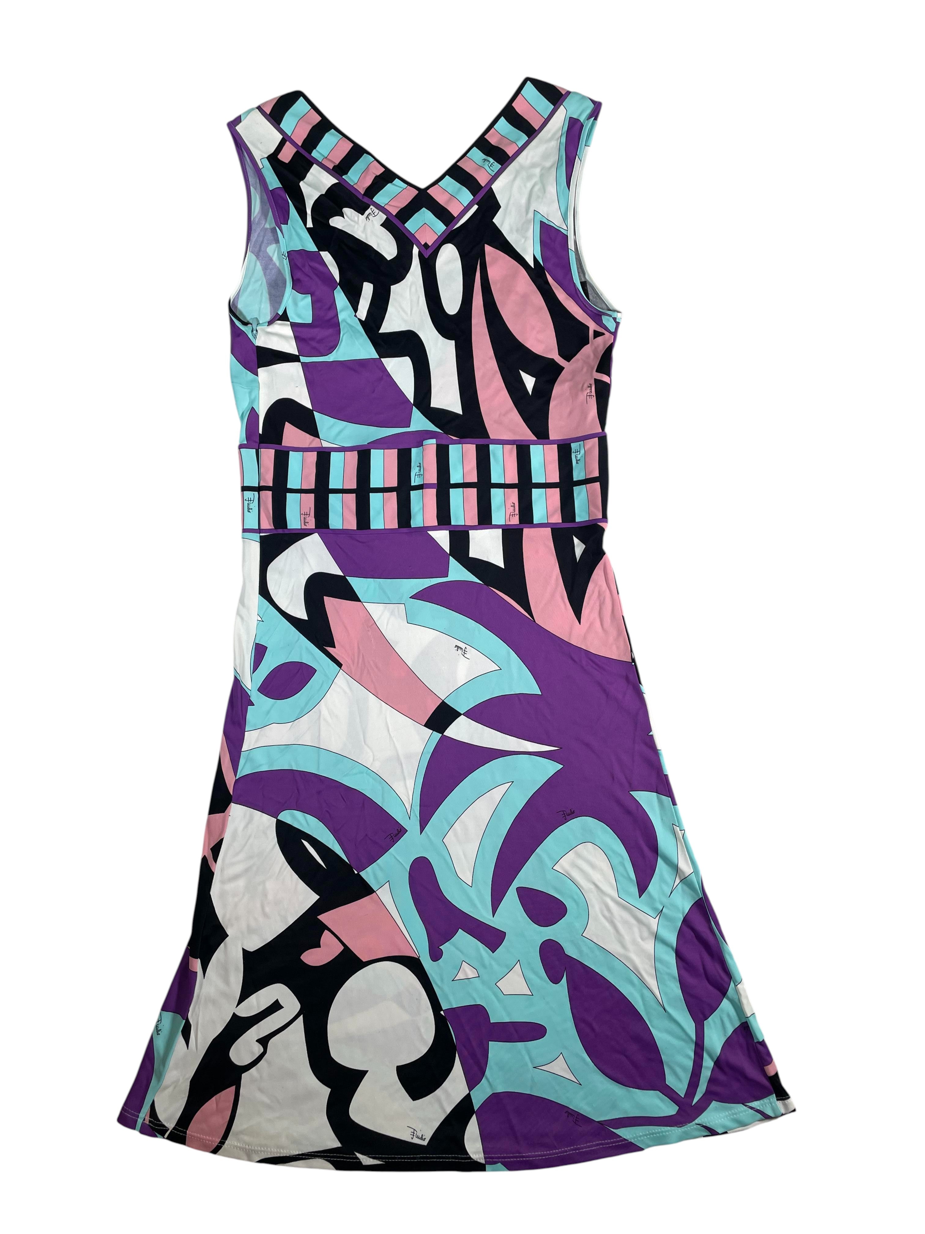 Emilio Pucci Multi Color Satin Dress