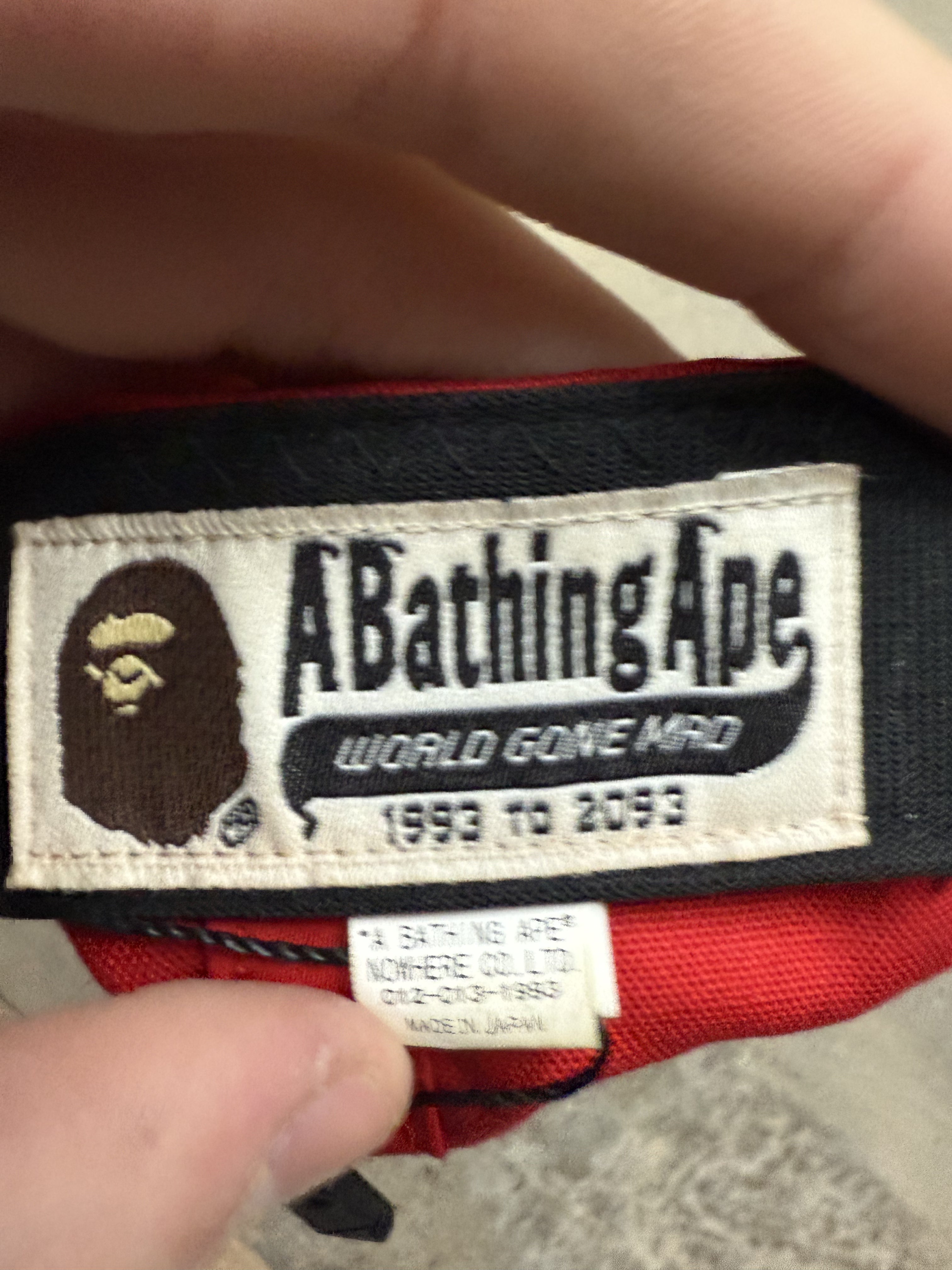 BAPE 6 Panel Cap Blue Red Used OS