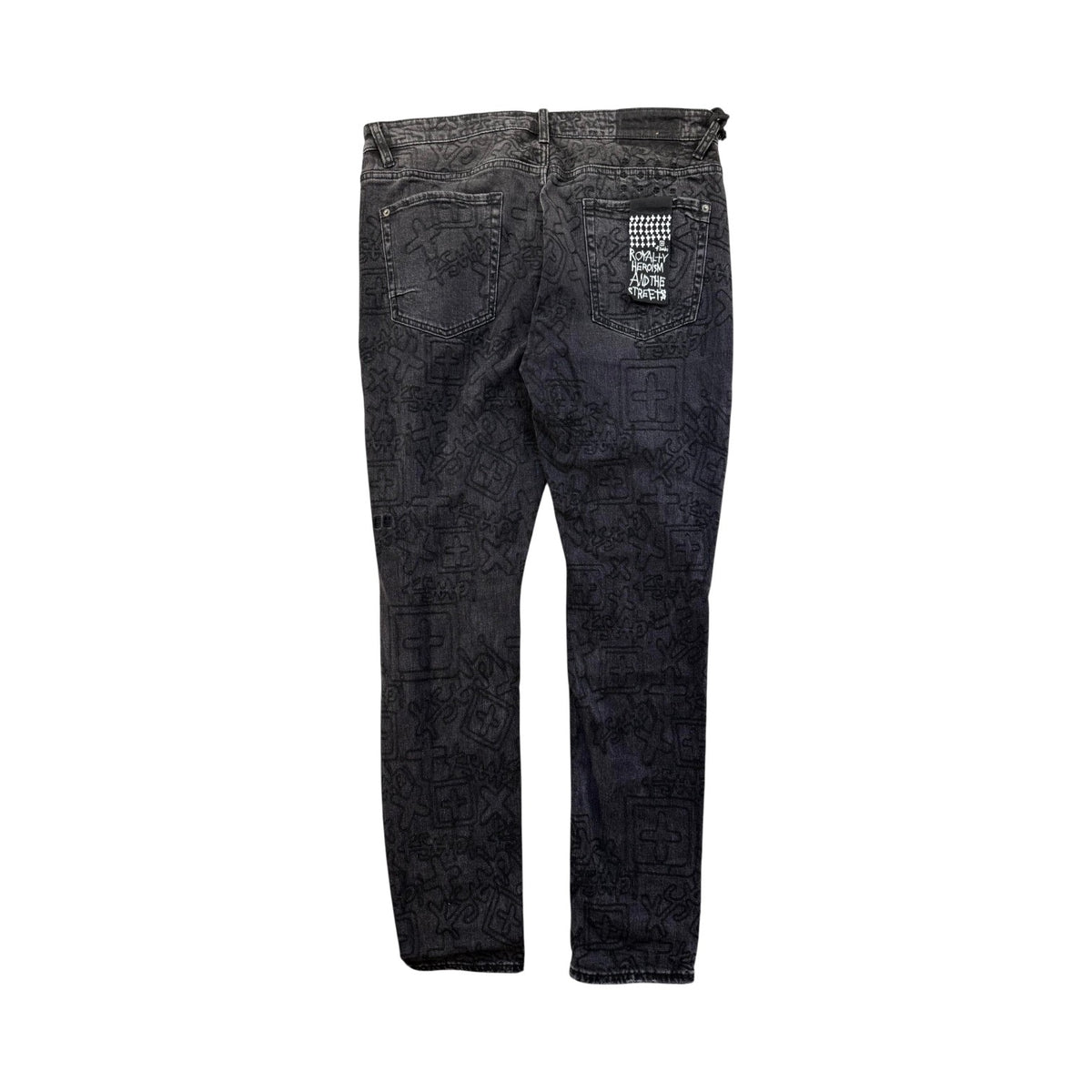 Ksubi Embroidered Monogram Black Wash Jeans