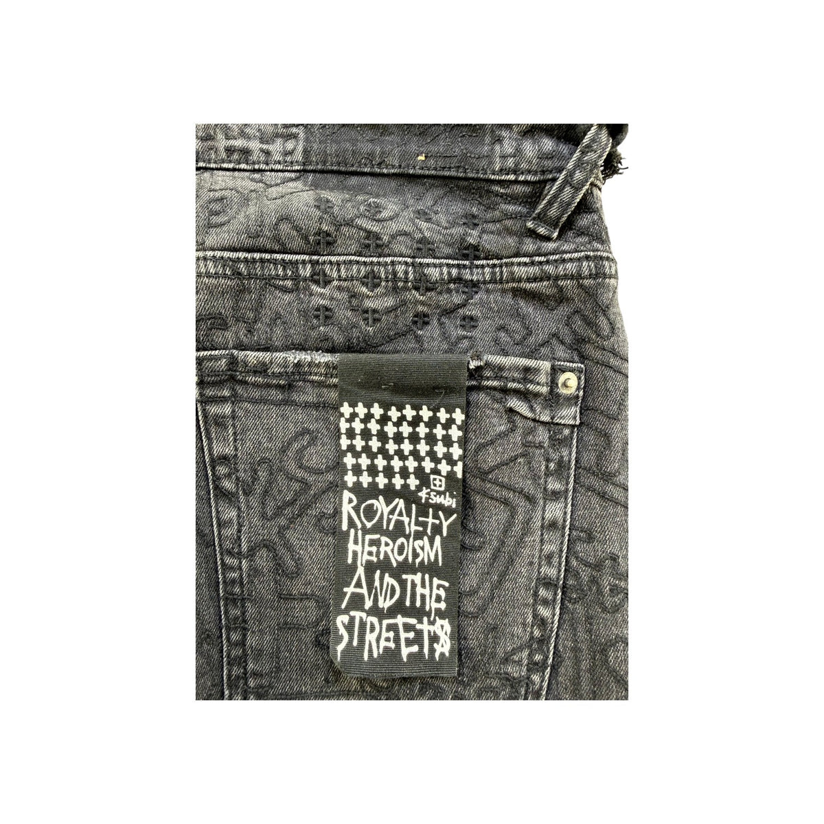 Ksubi Embroidered Monogram Black Wash Jeans