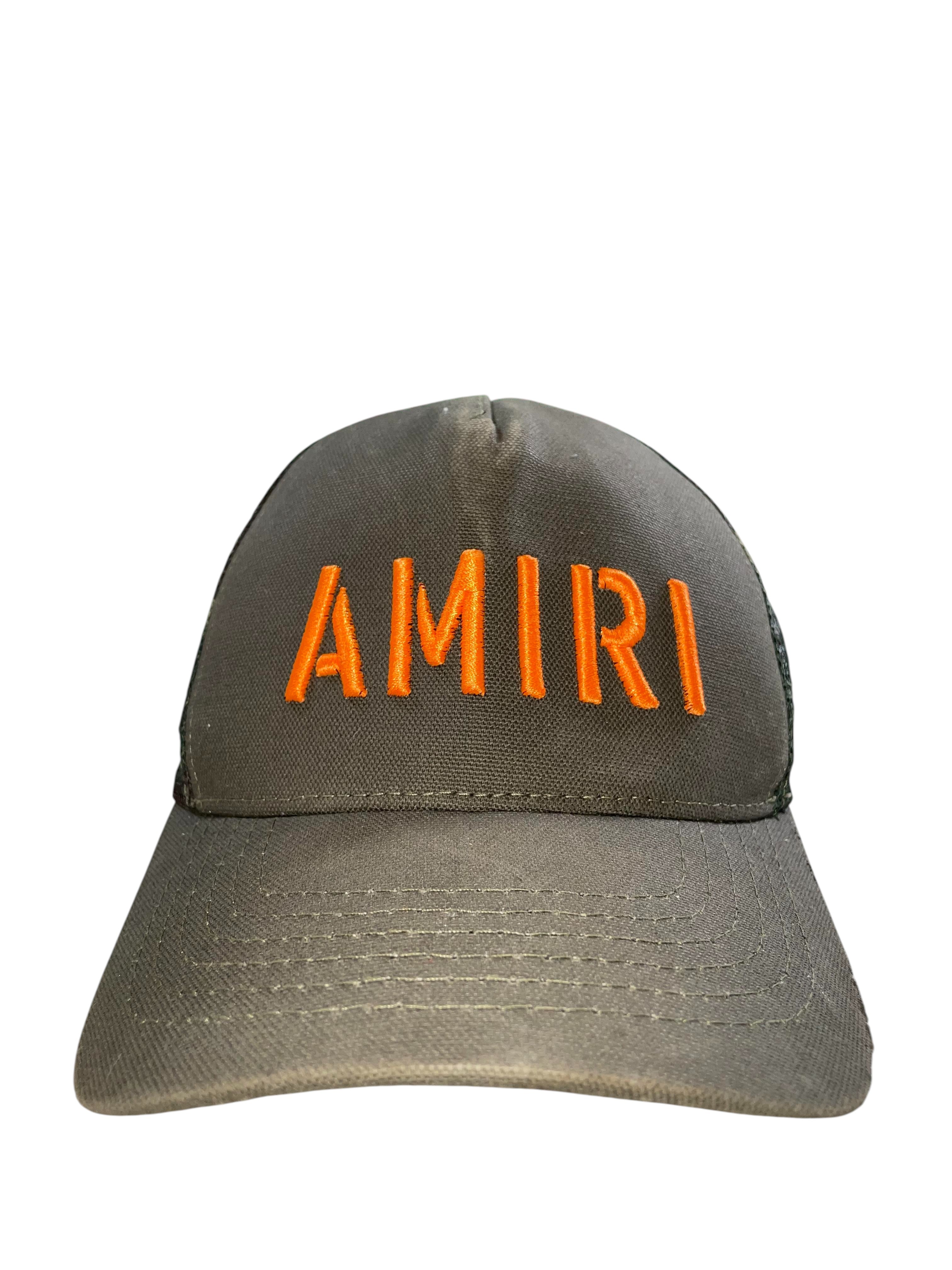 Amiri Orange Core Logo Camo Hat